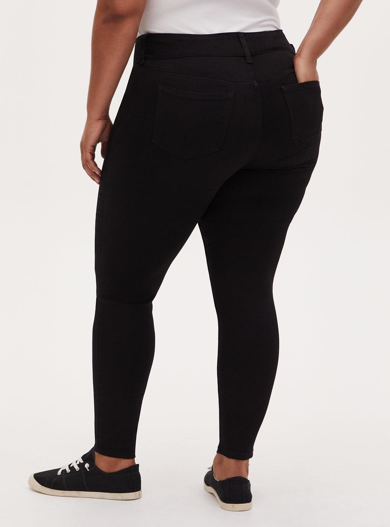 Buy Black High Waisted Skinny Jeggings With Stretch 12S, Jeans