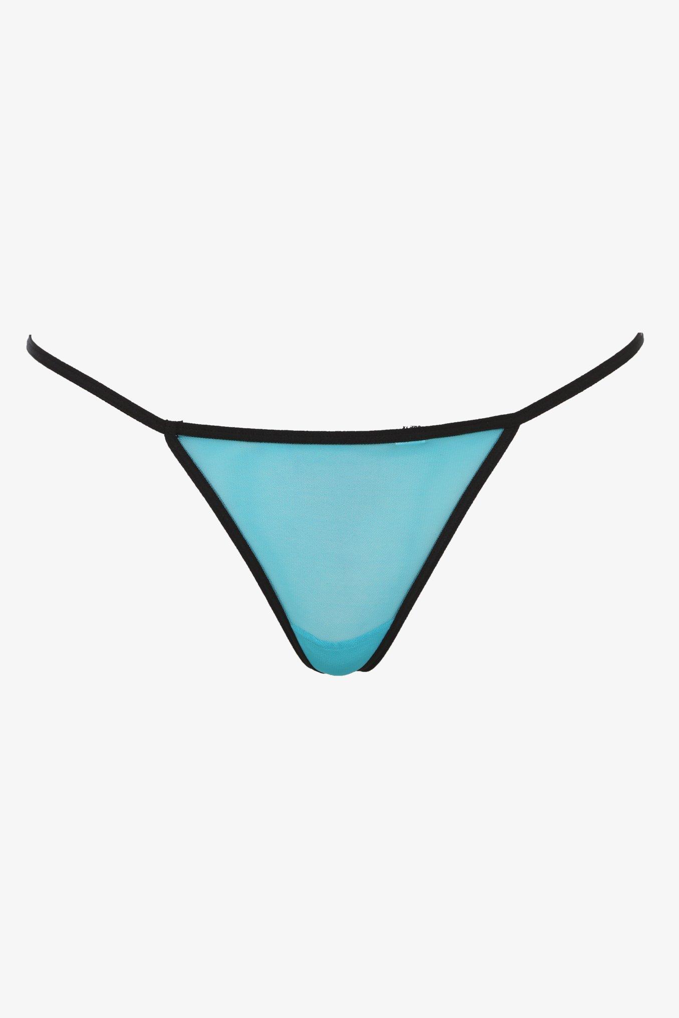 Plus Size Turquoise Stretch Mesh Chemise, NONEC, alternate