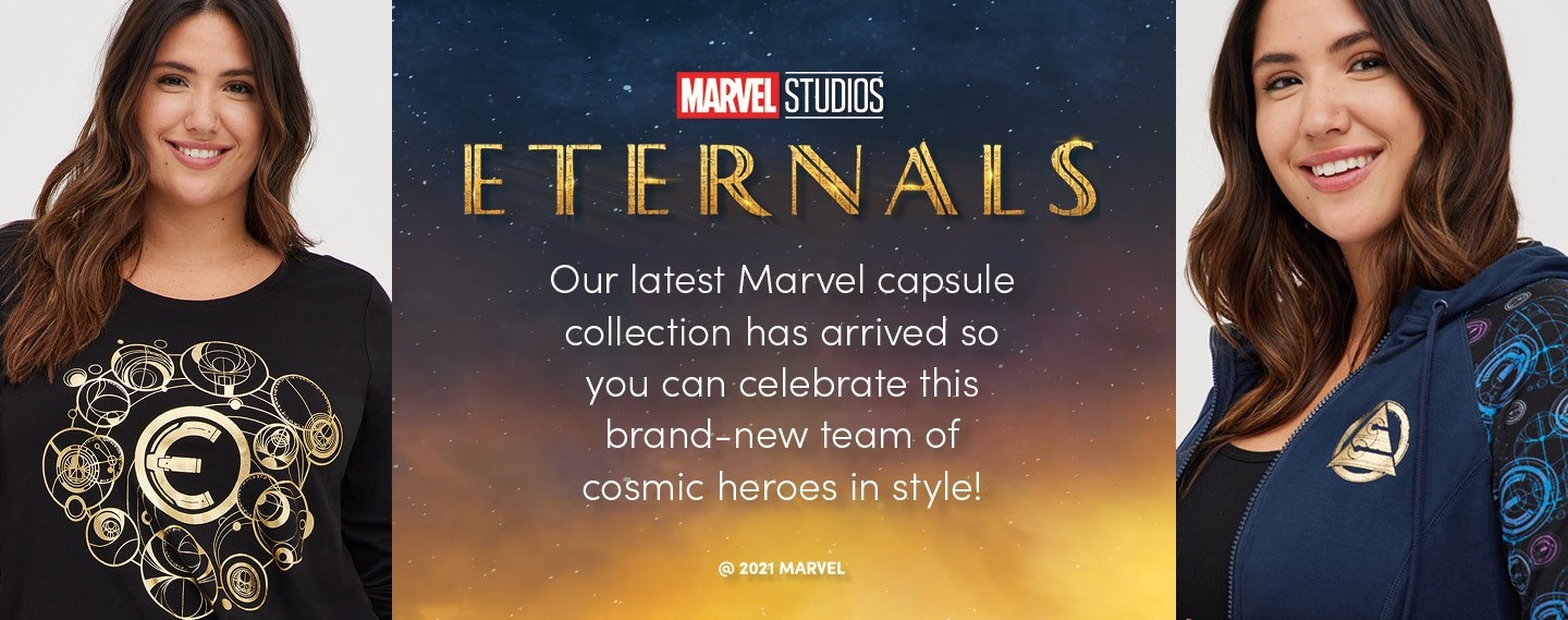 Marvel Studios Eternals. Our Latest Marvel capsule collection has arrived so you can celebrate this brand-new team of cosmic heroes in style!