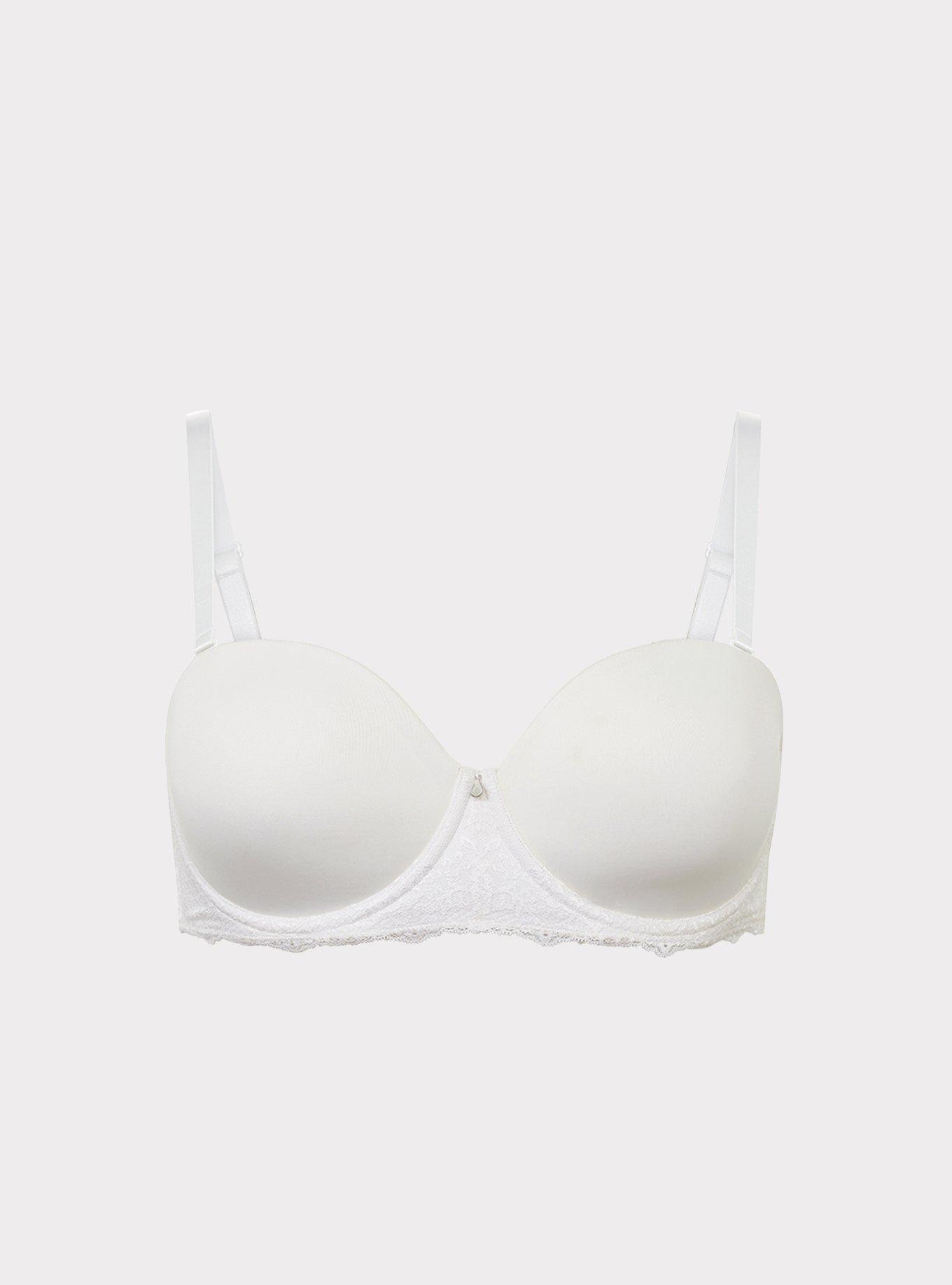 Plus Size Strapless Lightly Lined Smooth Bra, BRIGHT WHITE, hi-res