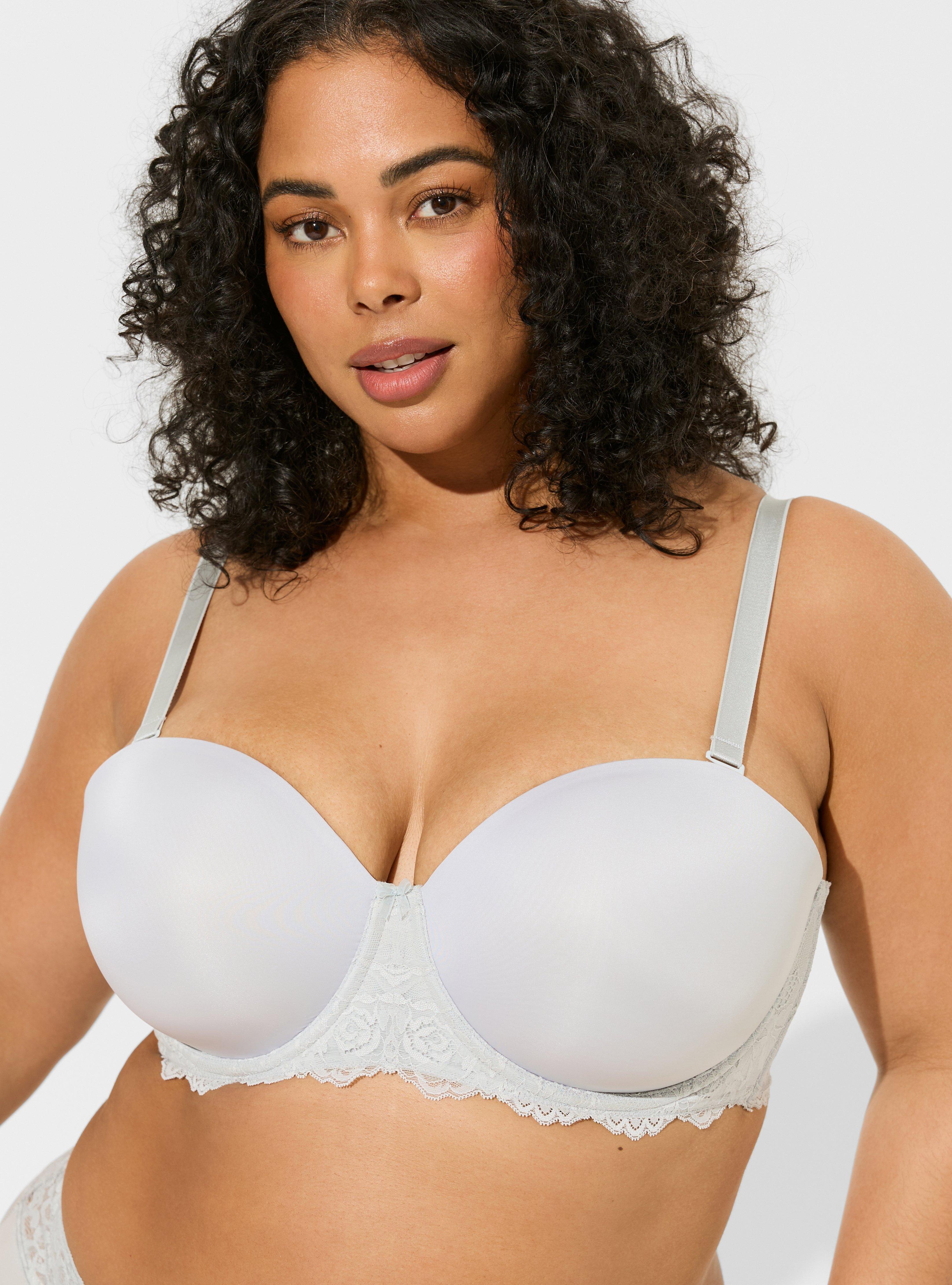 Women's Strapless Convertible Underwire Bra - Full Cup Anti-Slip Lift, Nude, Size 38DDD (G Cup Options)