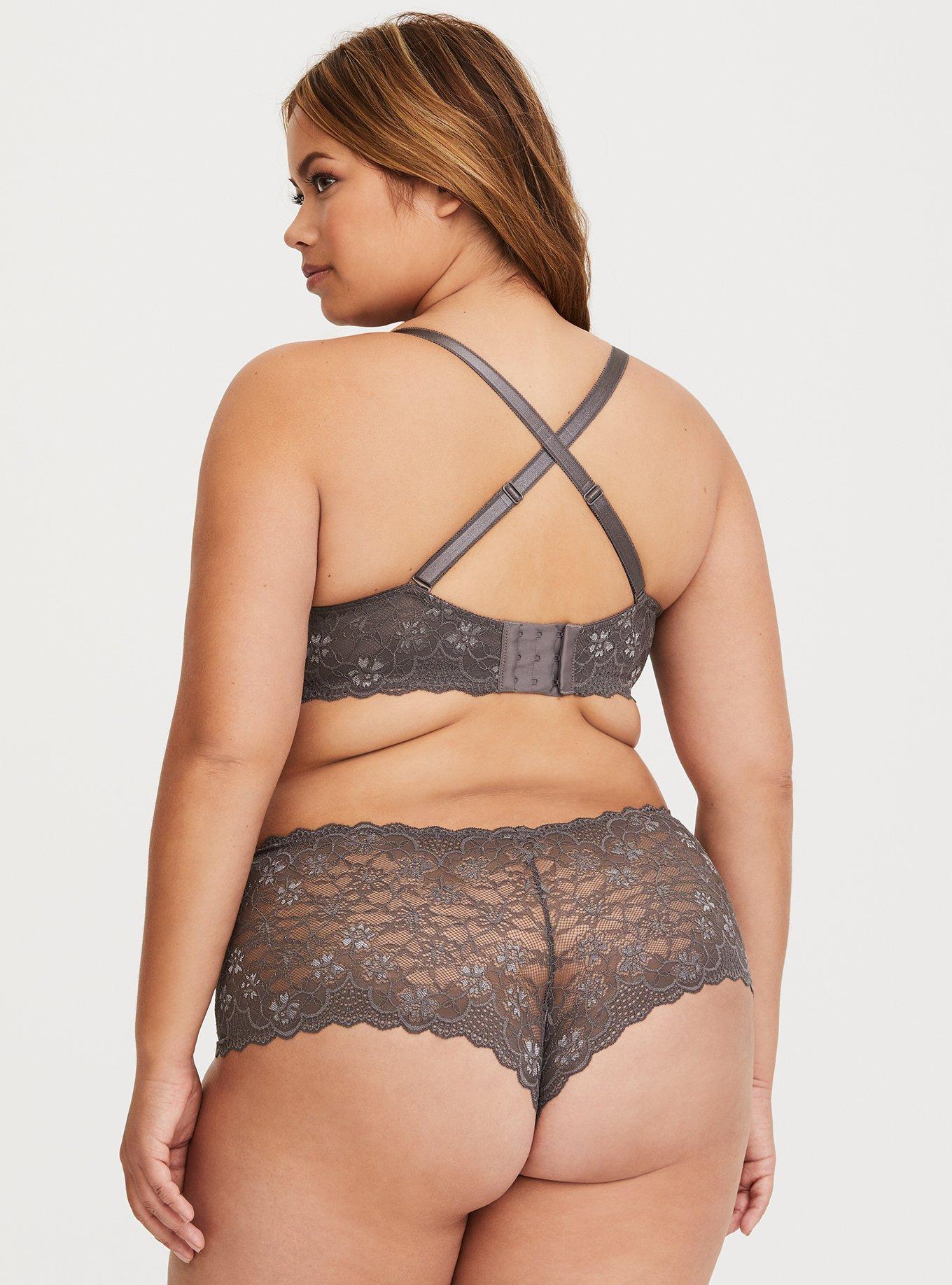 CACIQUE SERIOUSLY SEXY Strappy-Back Tanga Panty Soft Blush Plus