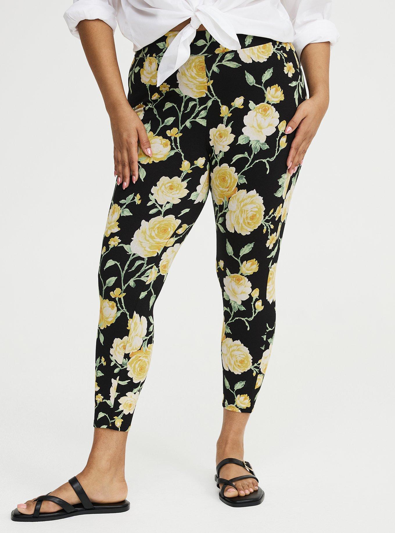 Crop Signature Legging, ROMANCE FLORAL BLACK, alternate