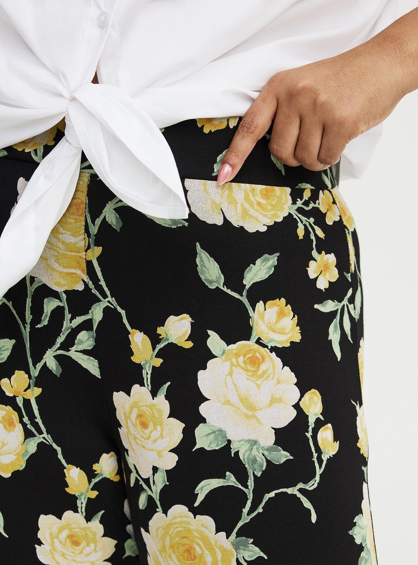 Crop Signature Legging, ROMANCE FLORAL BLACK, alternate