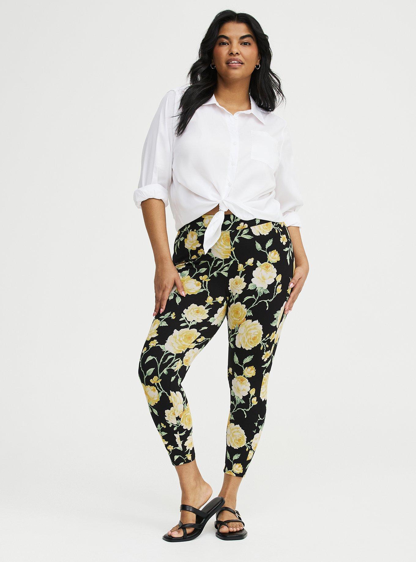 Crop Signature Legging, ROMANCE FLORAL BLACK, alternate