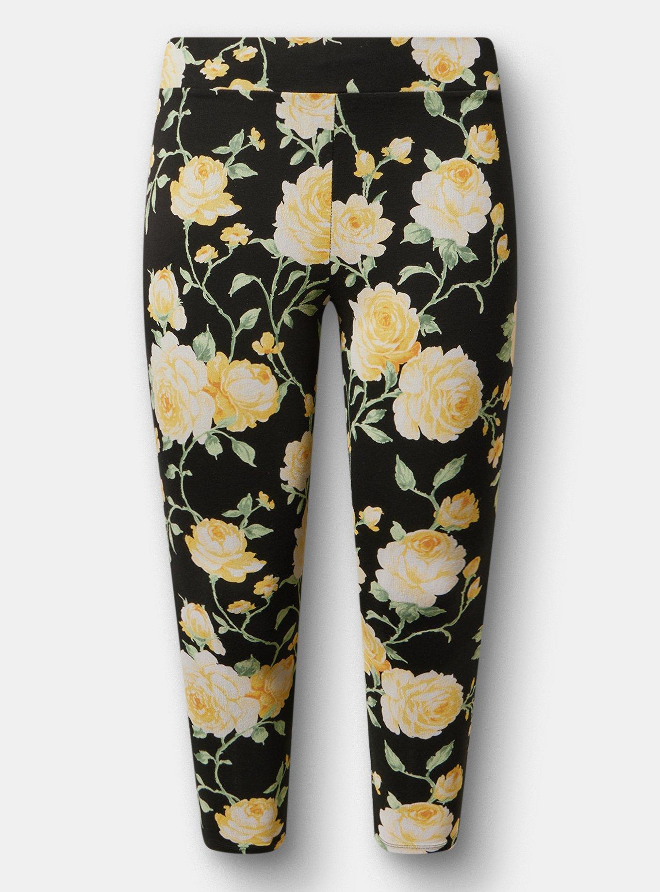 Crop Signature Legging, ROMANCE FLORAL BLACK, hi-res
