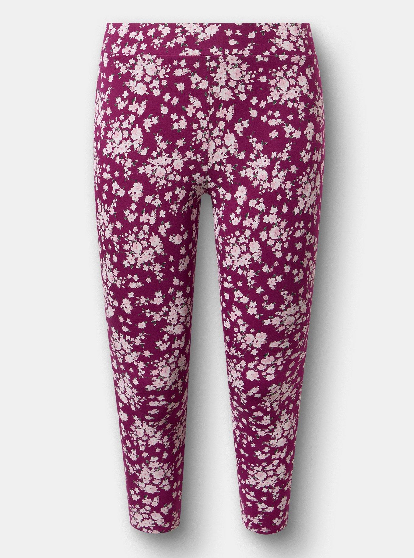 Crop Signature Legging, NORMANDY FLORAL PURPLE, hi-res