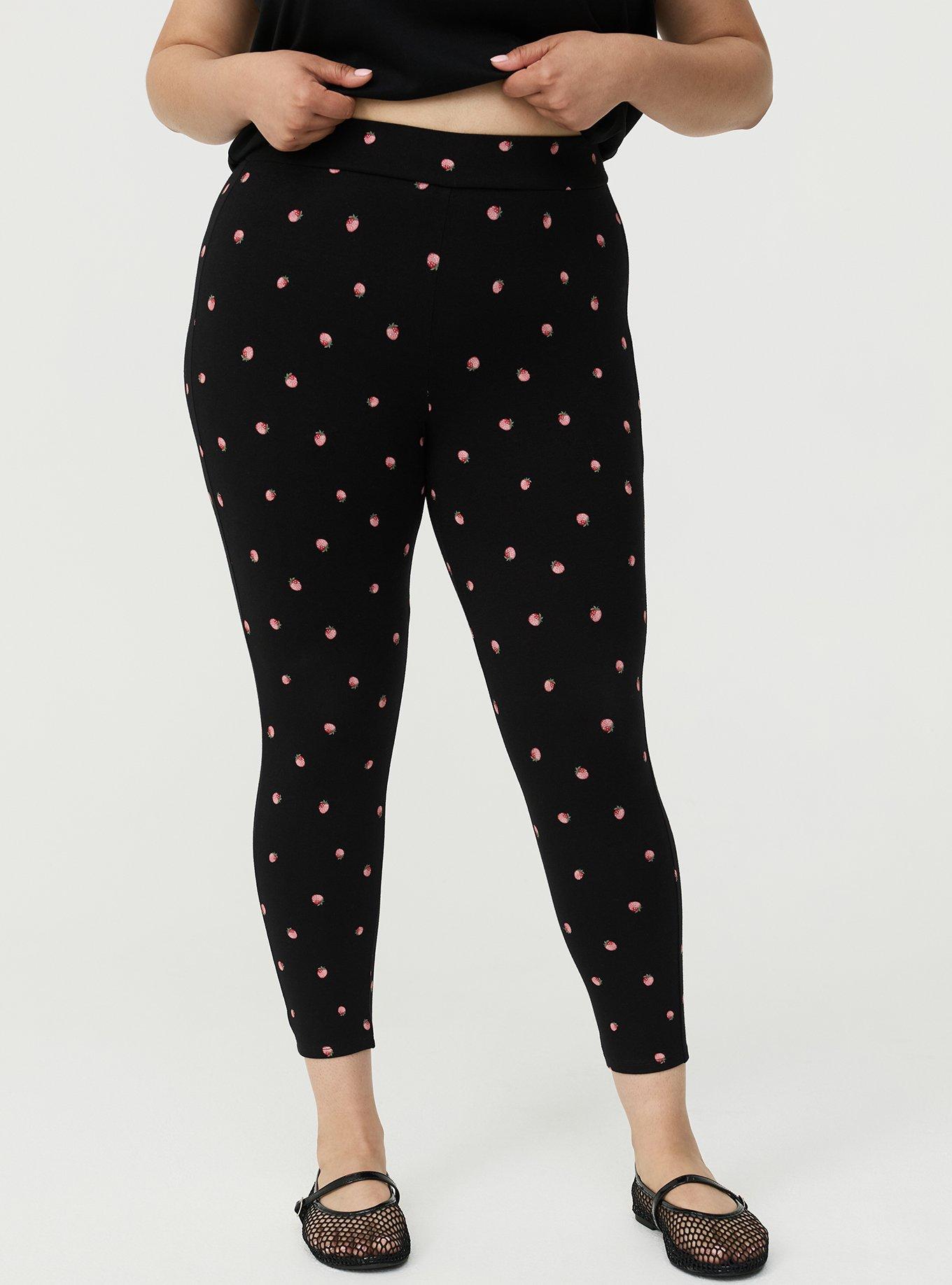 Crop Signature Legging, SPACED STRAWBERRY BLACK, alternate