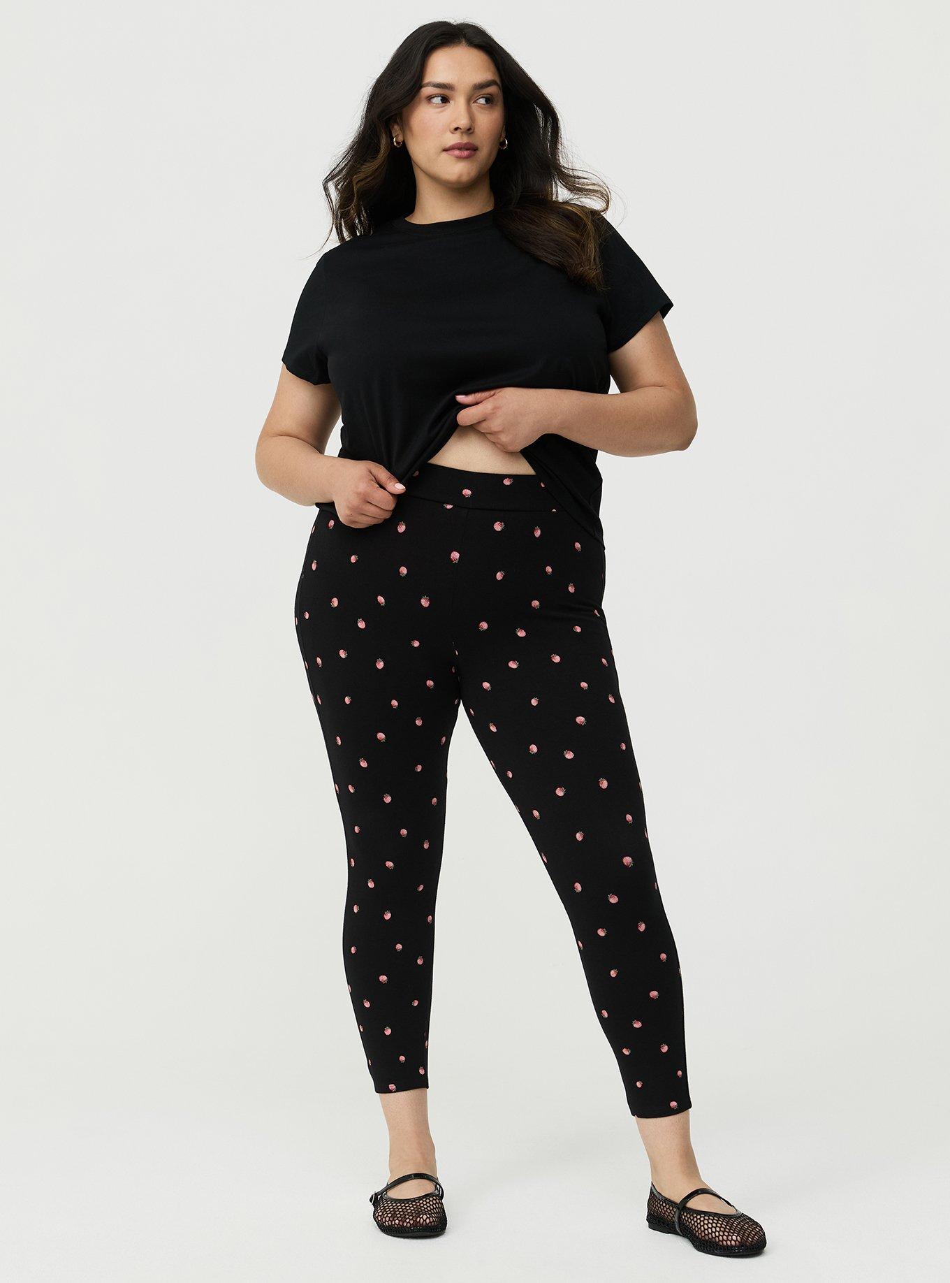 Crop Signature Legging, SPACED STRAWBERRY BLACK, hi-res