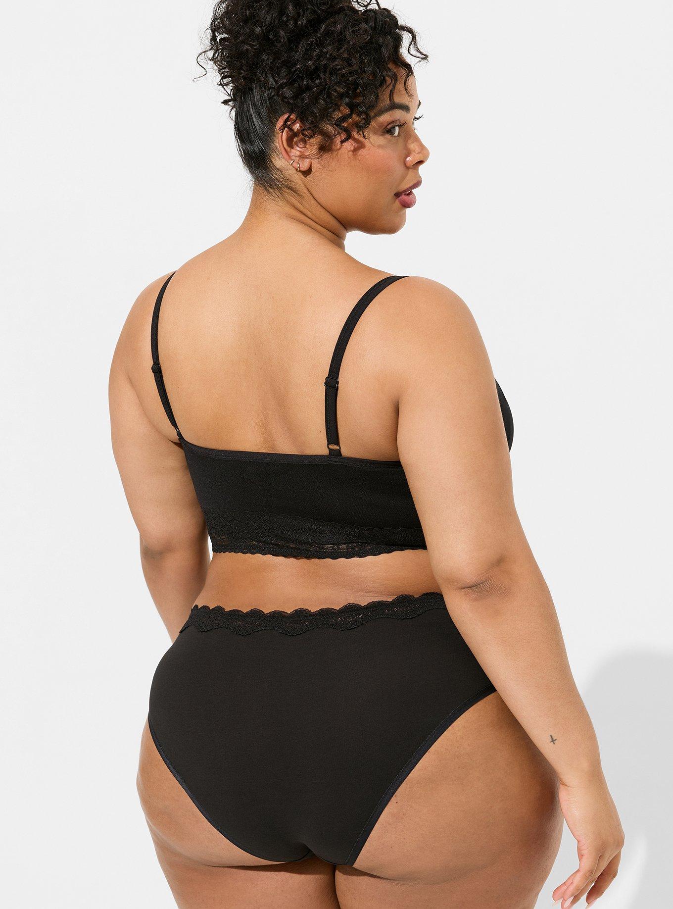 Plus Size Thongs - Lace & Cotton