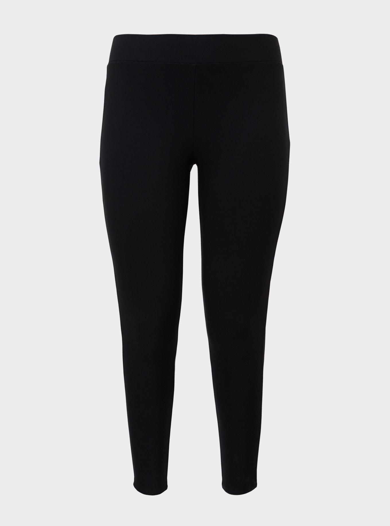 NWT Torrid 0 Black Full Length Premium Legging Pants Star Knees, Womens L  12