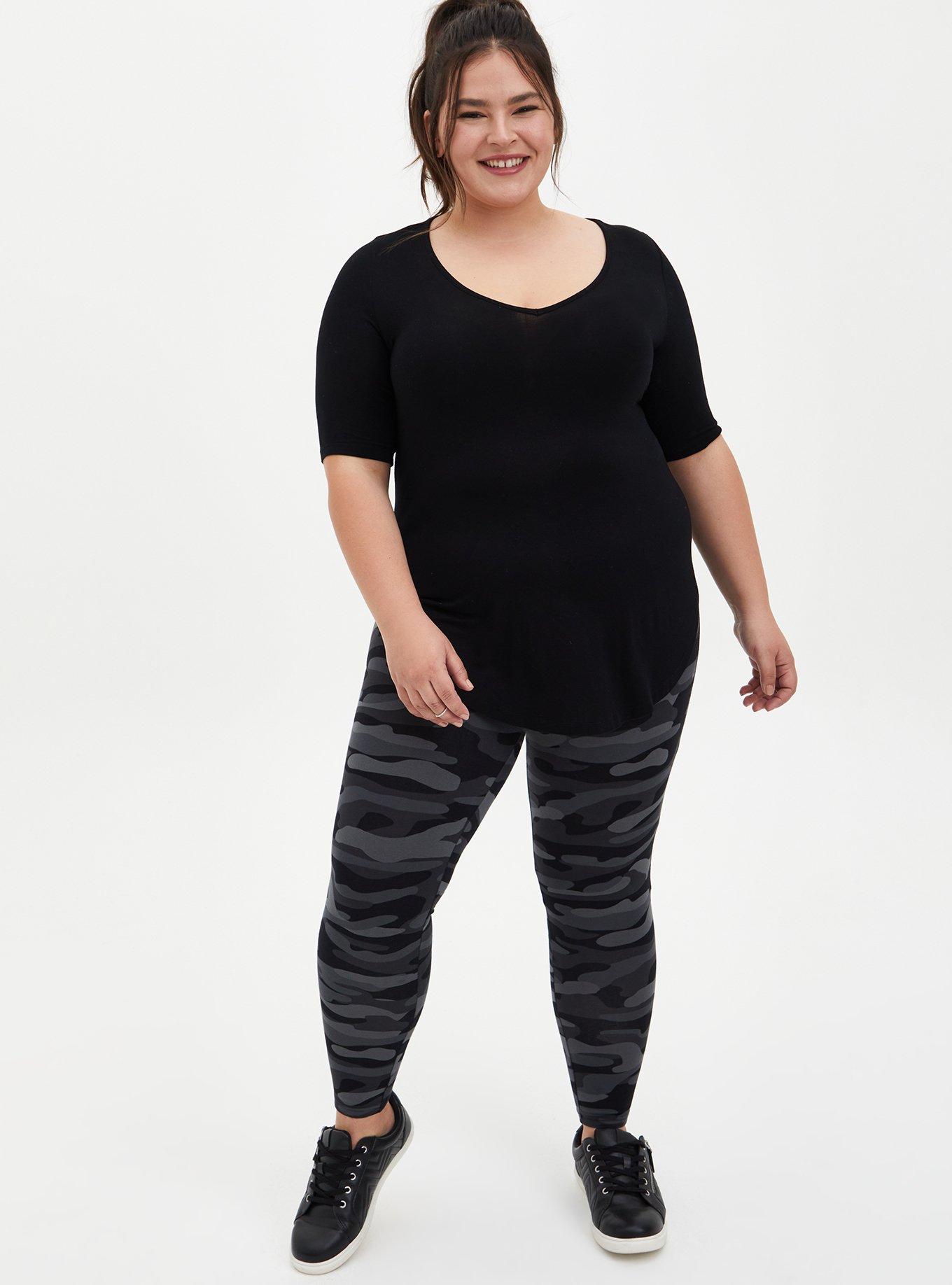 Nike Dri-fit One Plus Size Mid-Rise Camo-Print Leggings Black Size 1X MSRP  $70
