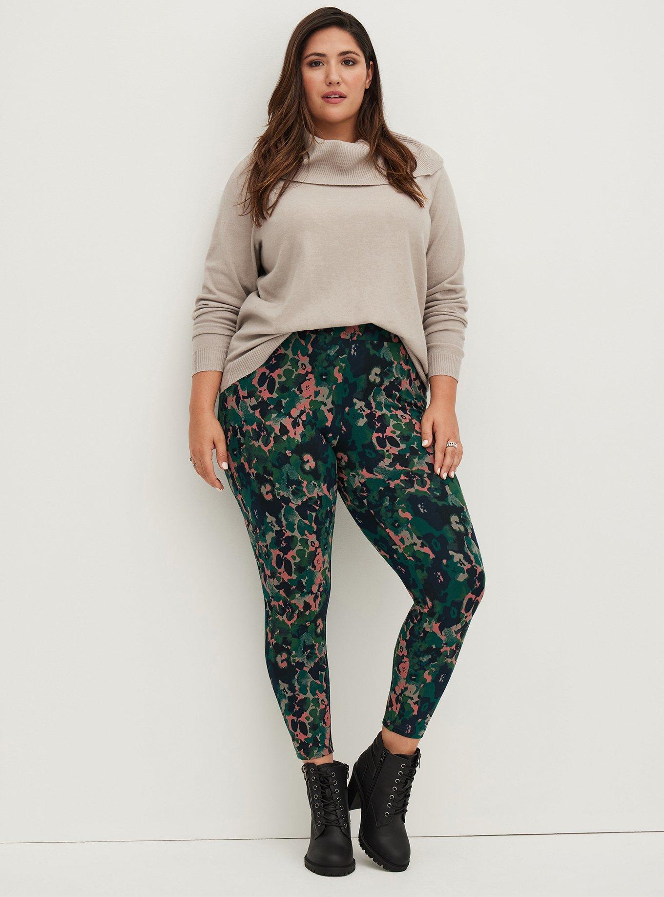 Plus Size - Jeggings - Black Camo Print Wash - Torrid