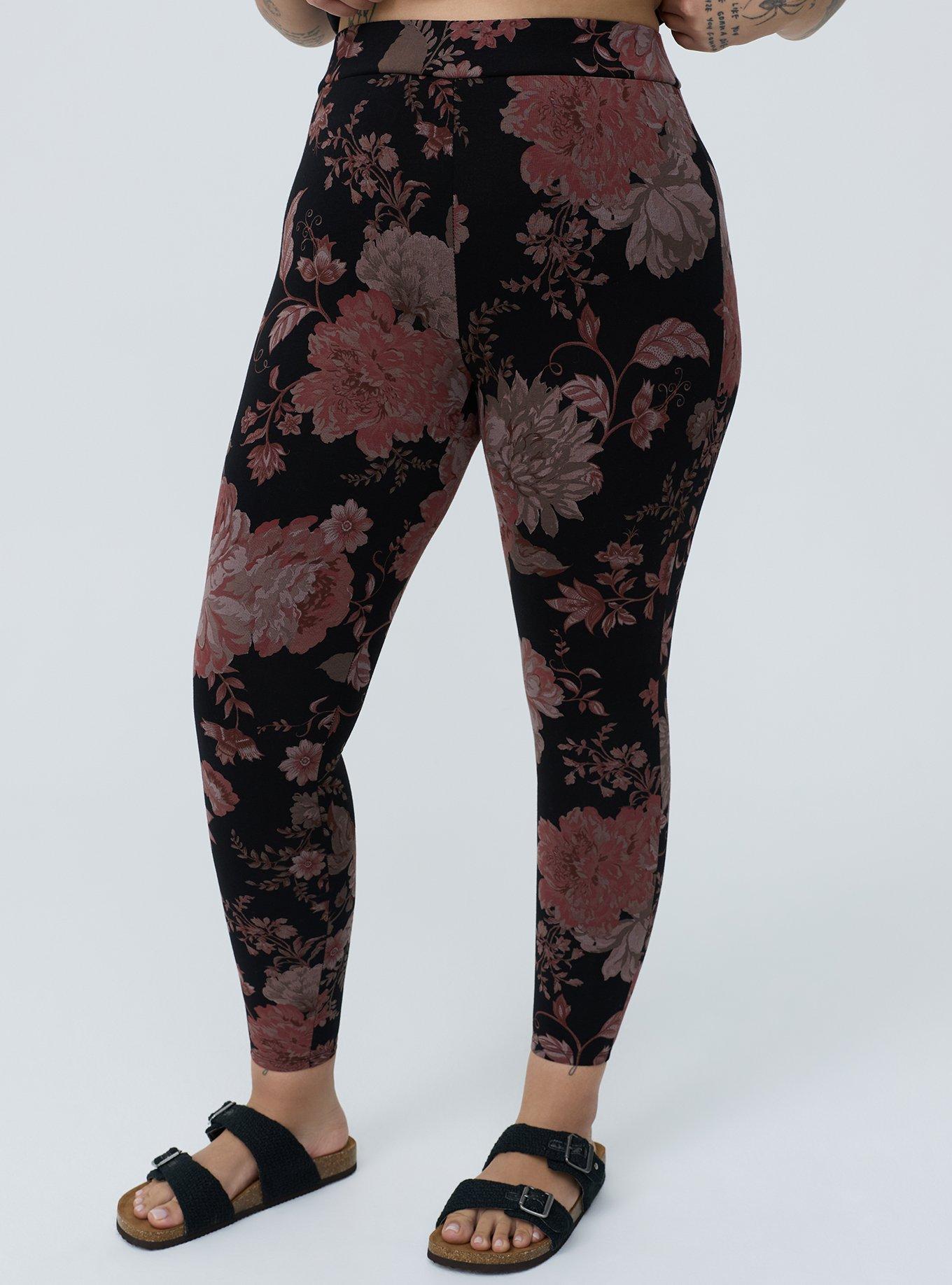 Full-Length Legging, HIDING FLORAL DEEP BLACK, alternate