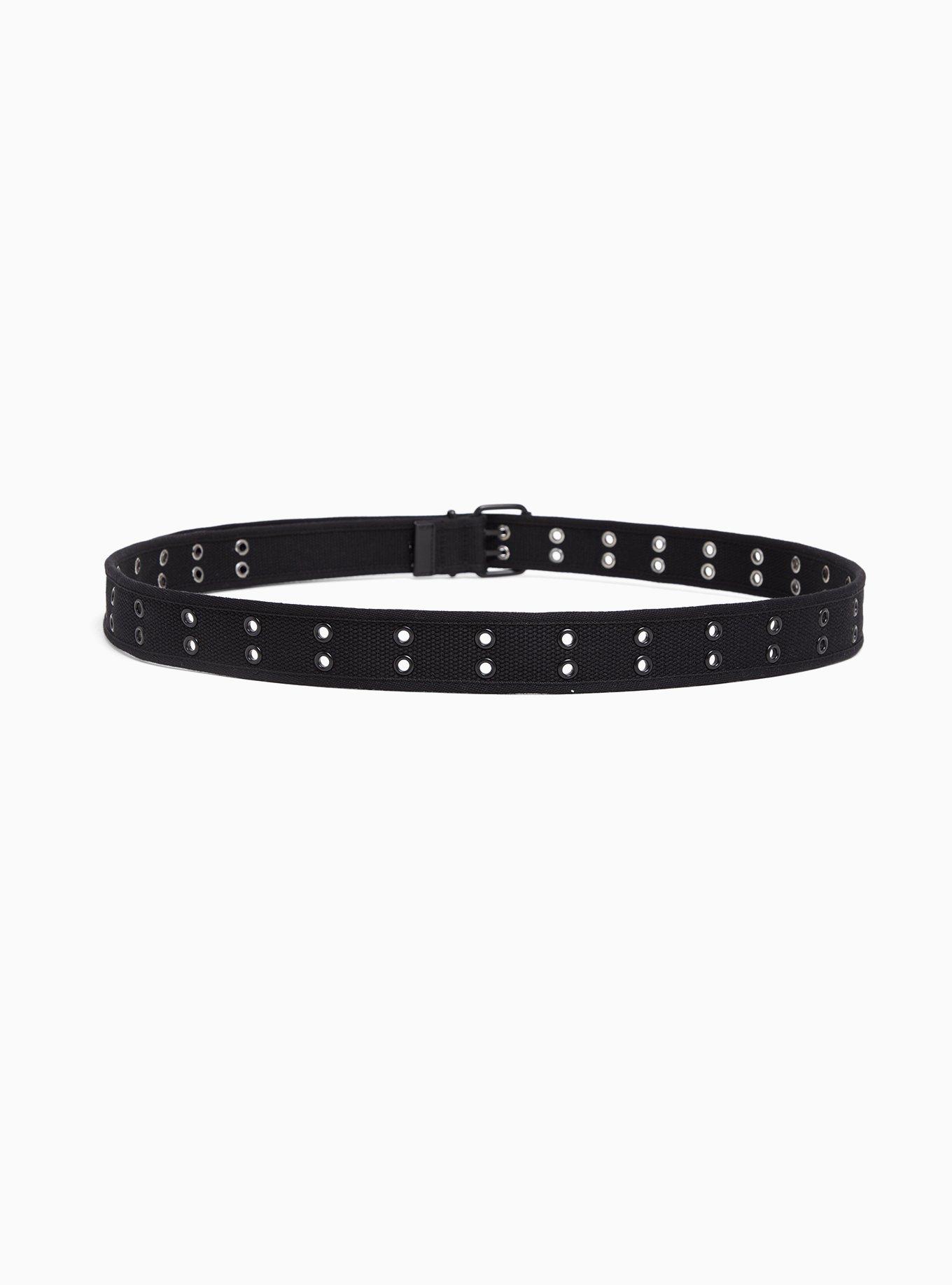 Plus Size Black Canvas Double Hole Belt Torrid
