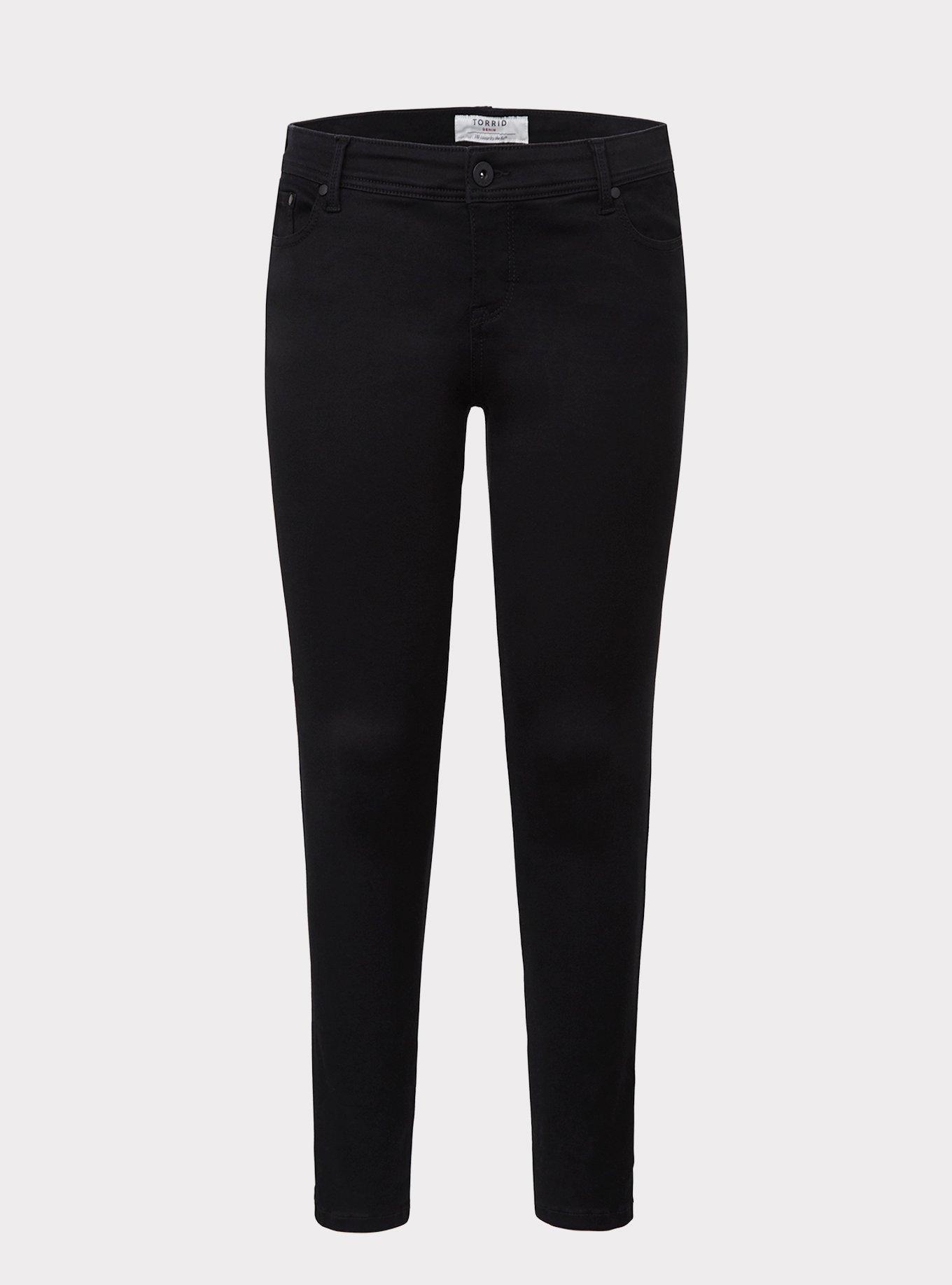 1826 Stretchy Premium Capri Black Denim Jeans HIGH Waist Womens Plus Size  PC-918