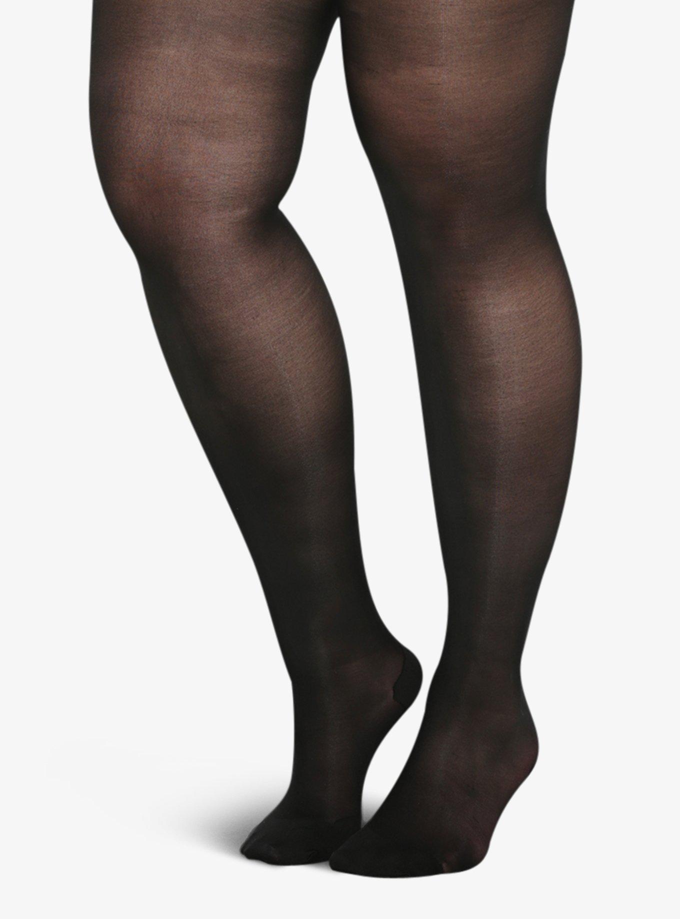 Sheer Backseam Pantyhose, Womens Plus Size Hosiery