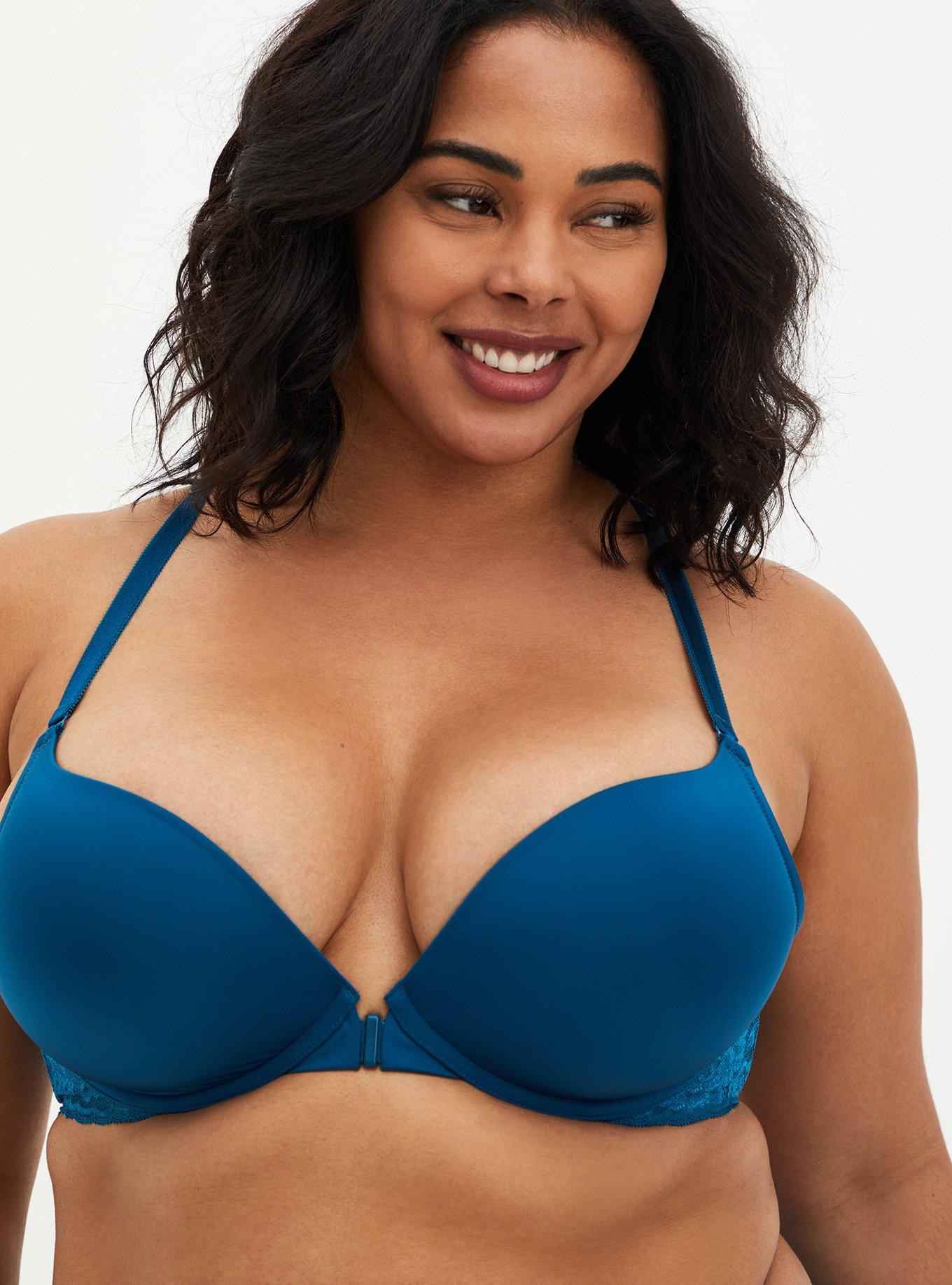 Plus Size Sexy Plunge Microfiber Underwire Push Up Comfy Butterfly Bra
