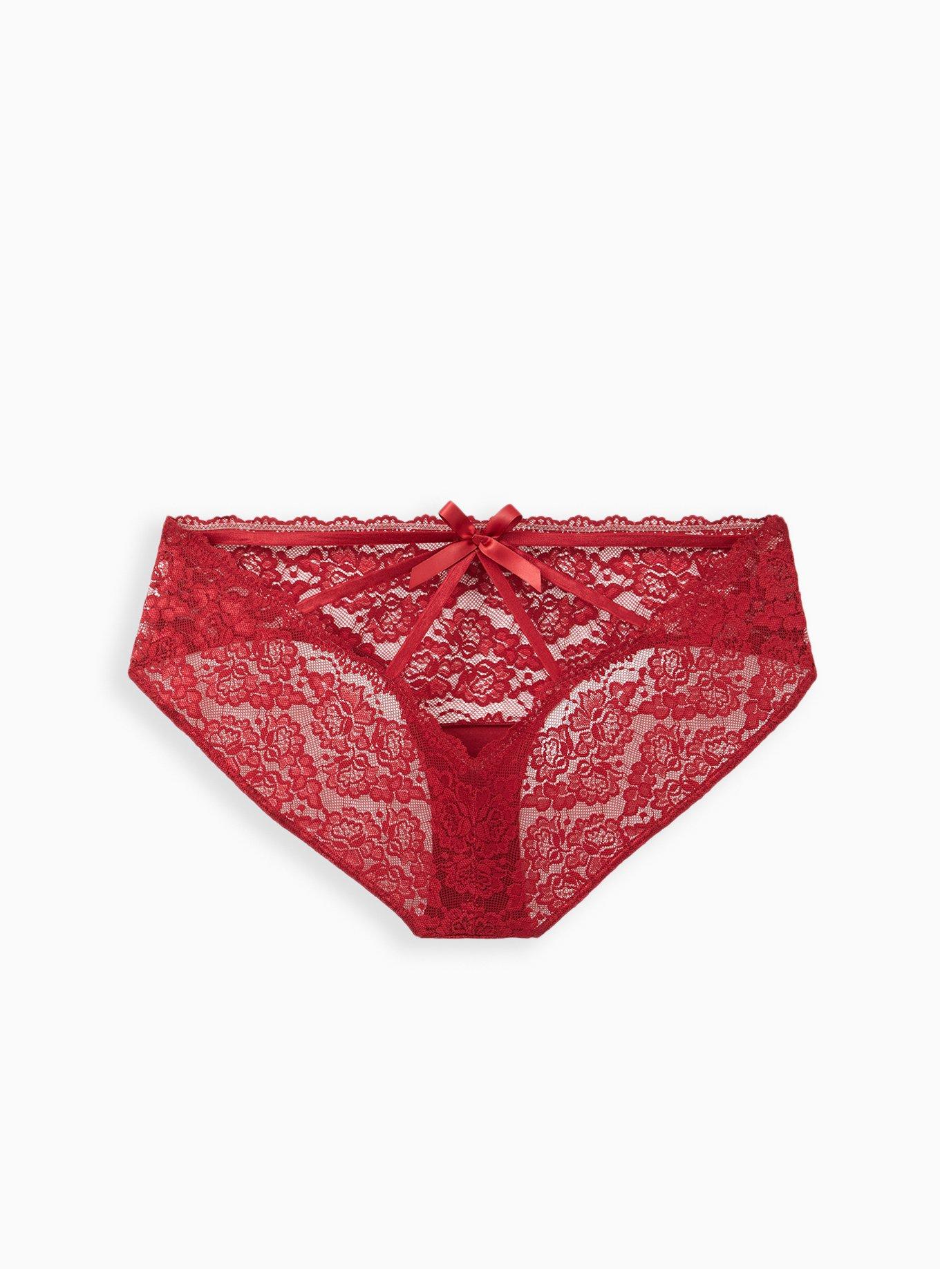 Couple Matching Set: Plain Boxer Briefs + Bow Lace Bikini Panties