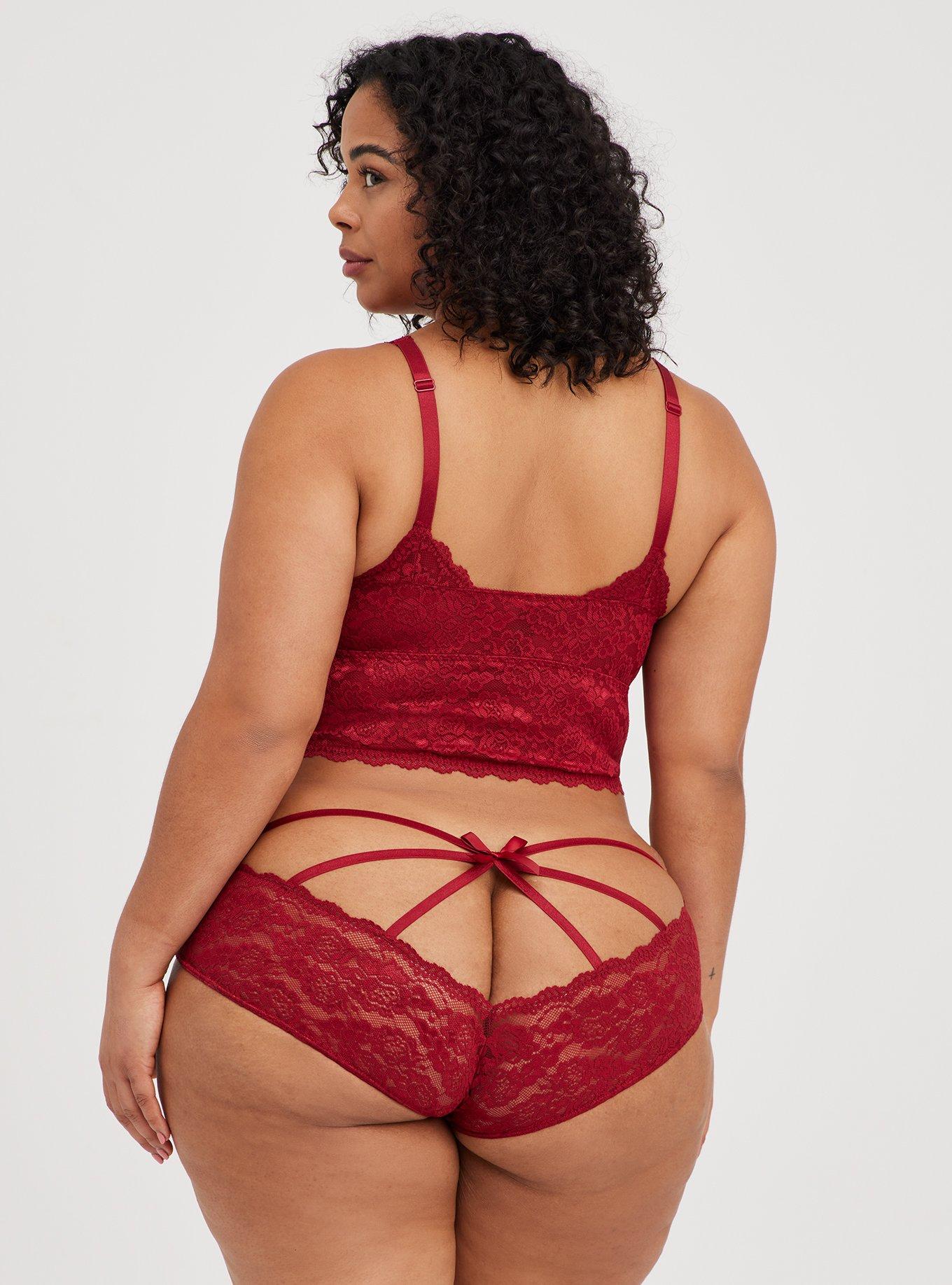 Plus Size - Cage Back Mesh Hipster Panty - Torrid