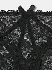 Simply Lace Mid-Rise Hipster Cage Back Panty, RICH BLACK, alternate