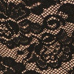 Plus Size Simply Lace Mid-Rise Hipster Cage Back Panty, RICH BLACK, swatch