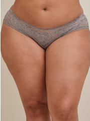 Simply Lace Mid-Rise Hipster Cage Back Panty, SILVER FILIGREE, alternate