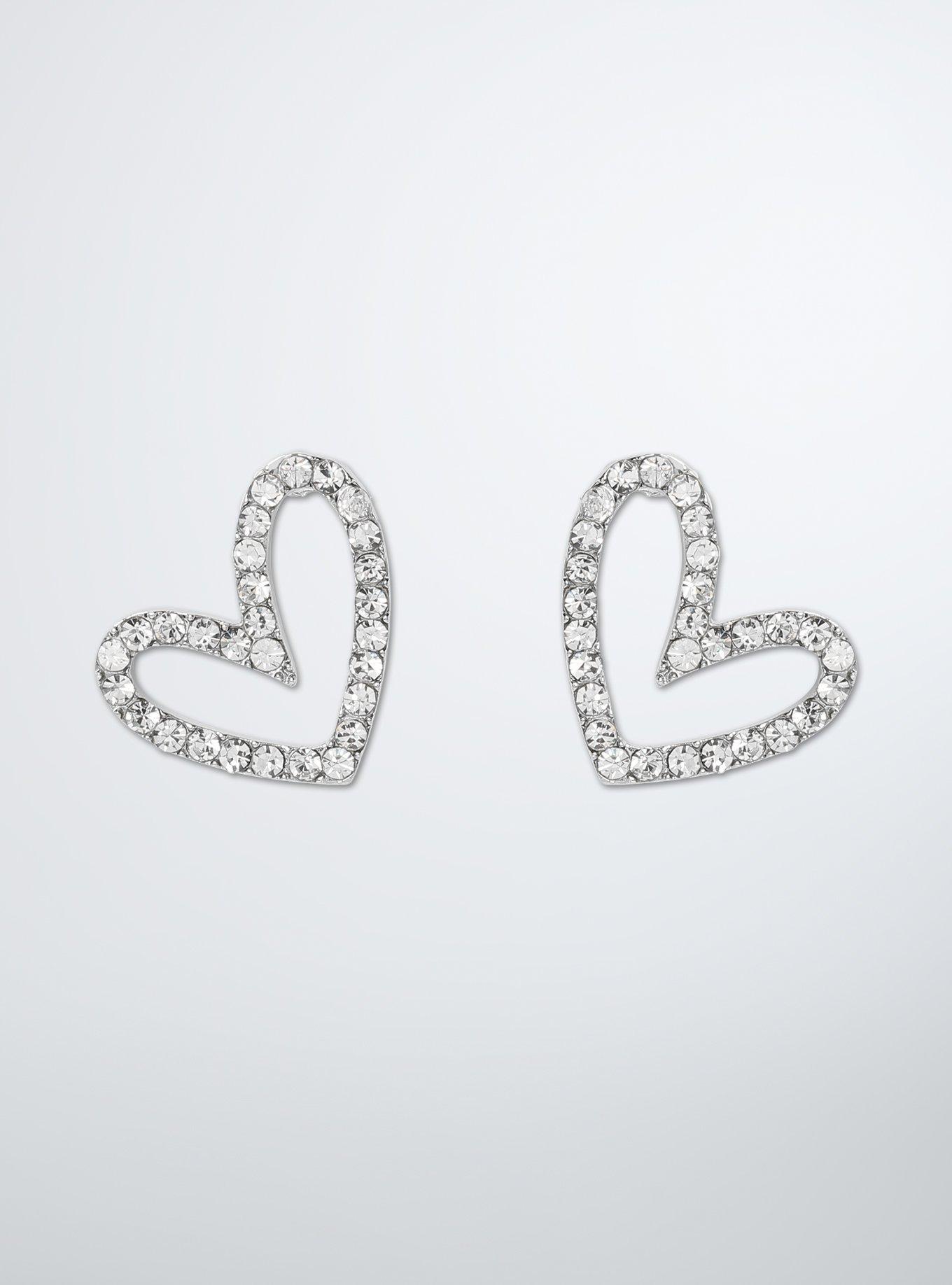 Plus Size - Heart Pavé Earrings - Torrid