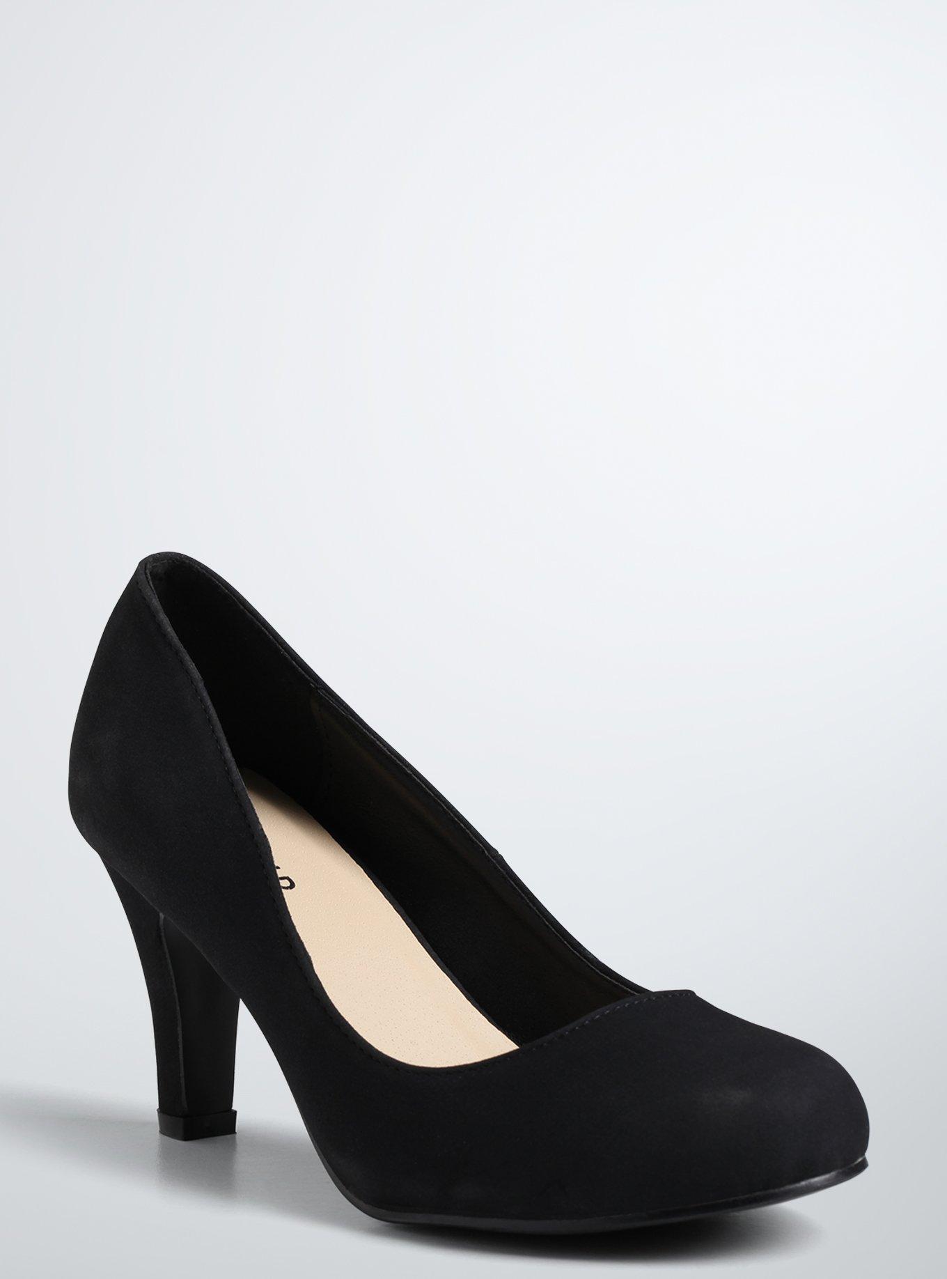 Wide width high hot sale heel pumps