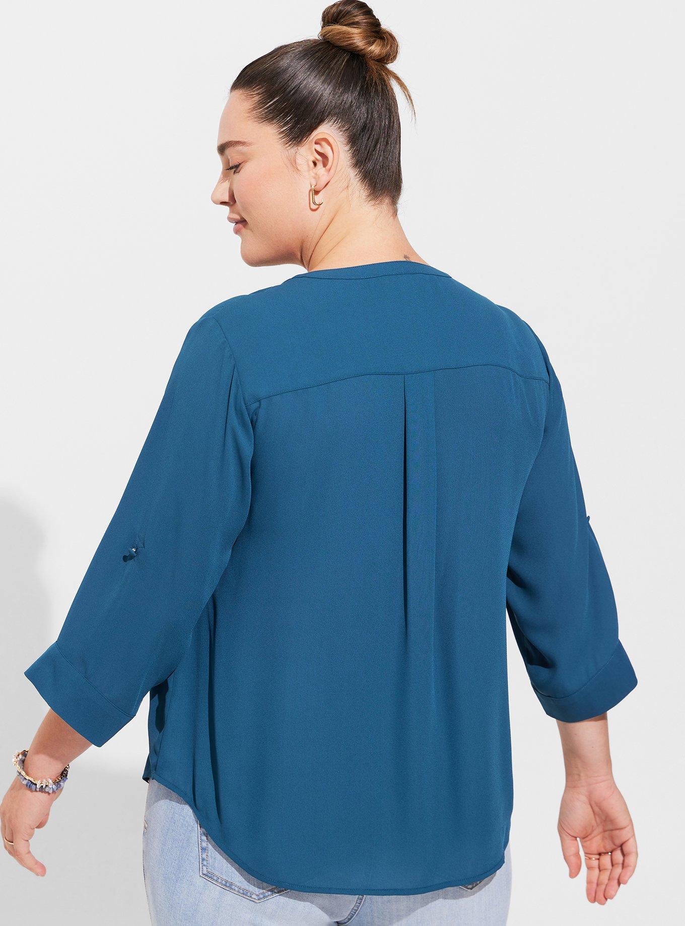 Plus Size - Harper Georgette Pullover 3/4 Sleeve Blouse - Torrid