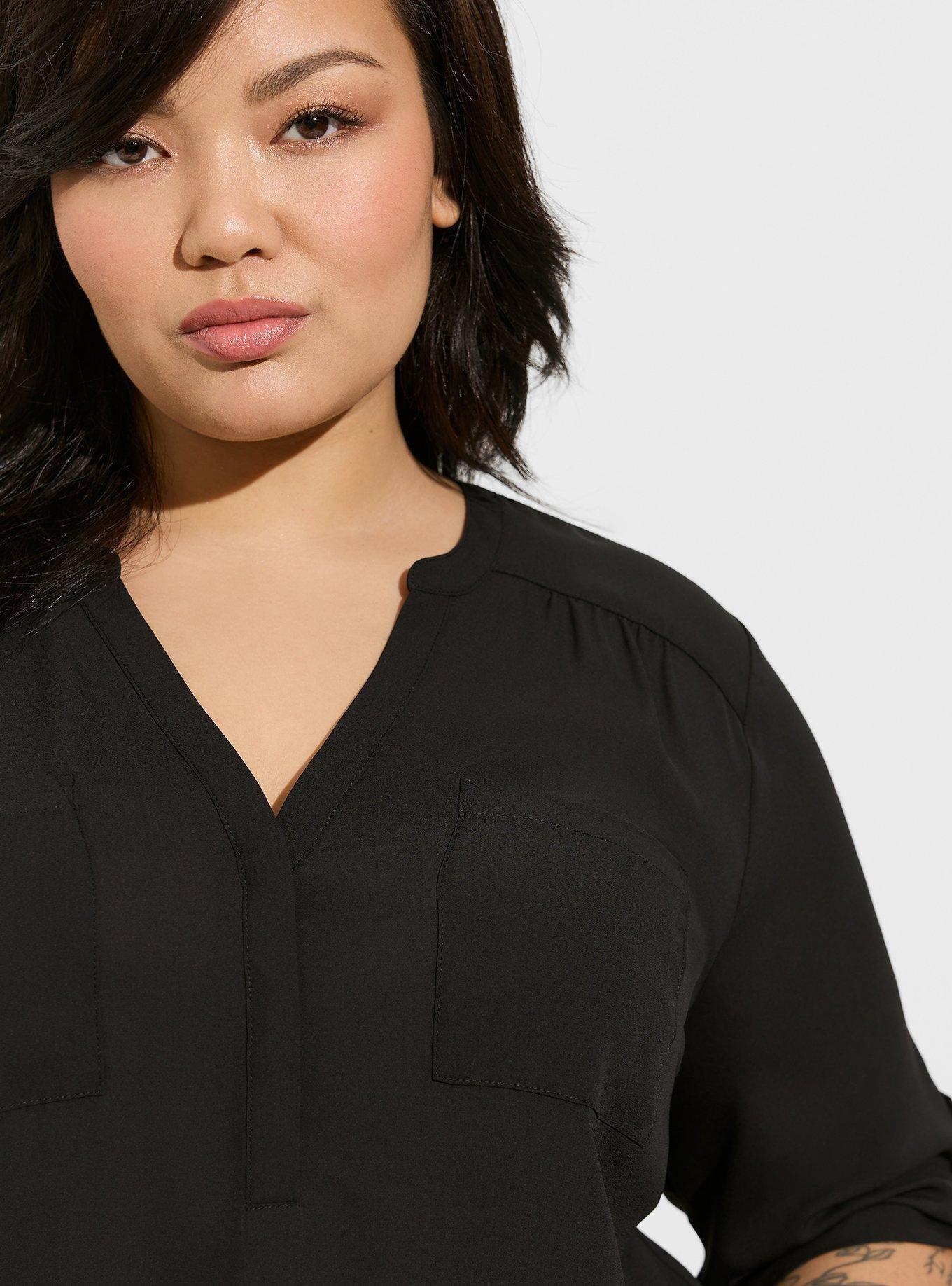 Plus Size - Harper Georgette Pullover 3/4 Sleeve Blouse - Torrid