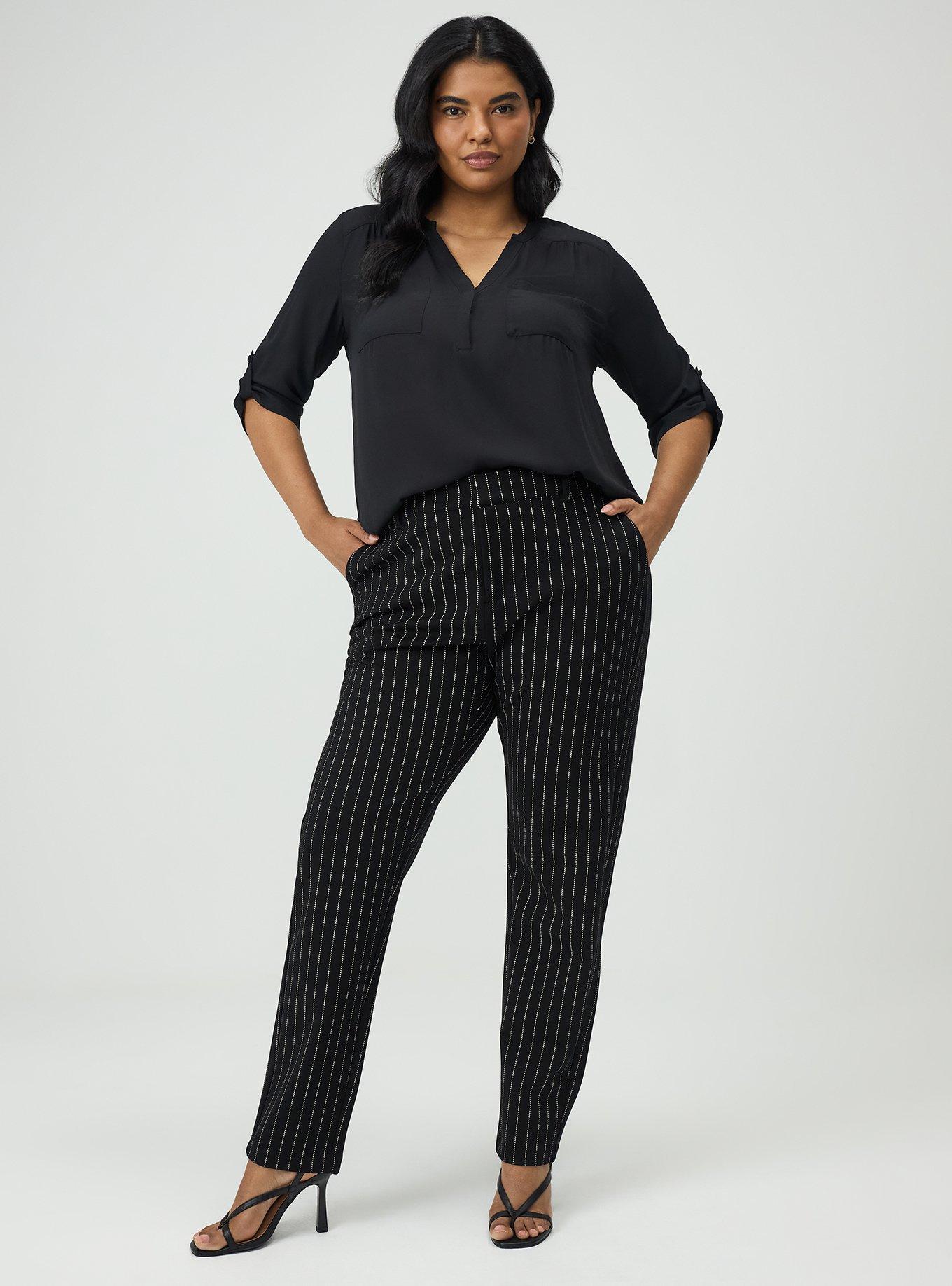Plus Size Harper 3/4 Sleeve Pullover Blouse, DEEP BLACK, alternate