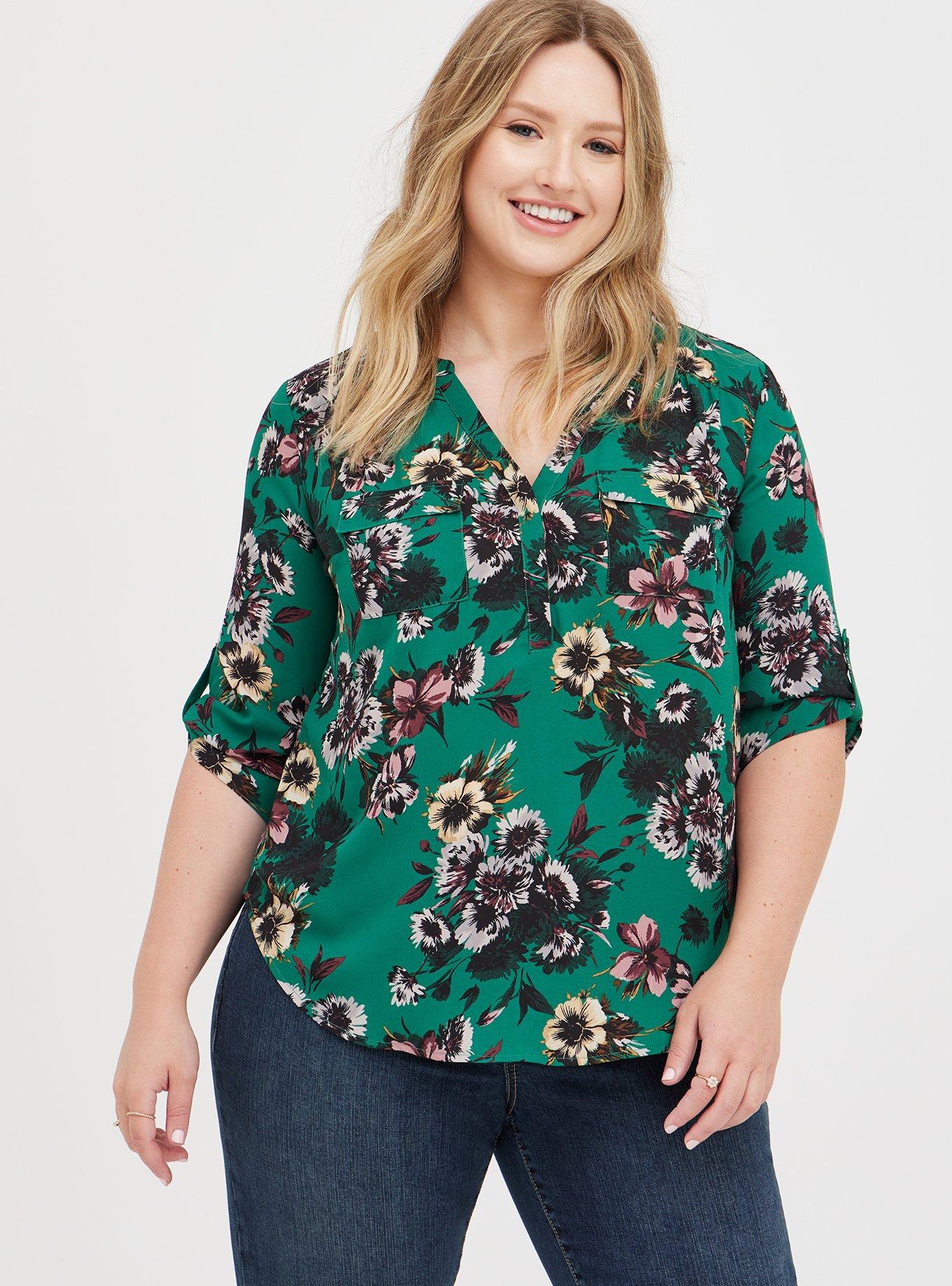 Torrid 3 Purple Floral 2024 High Neck Top