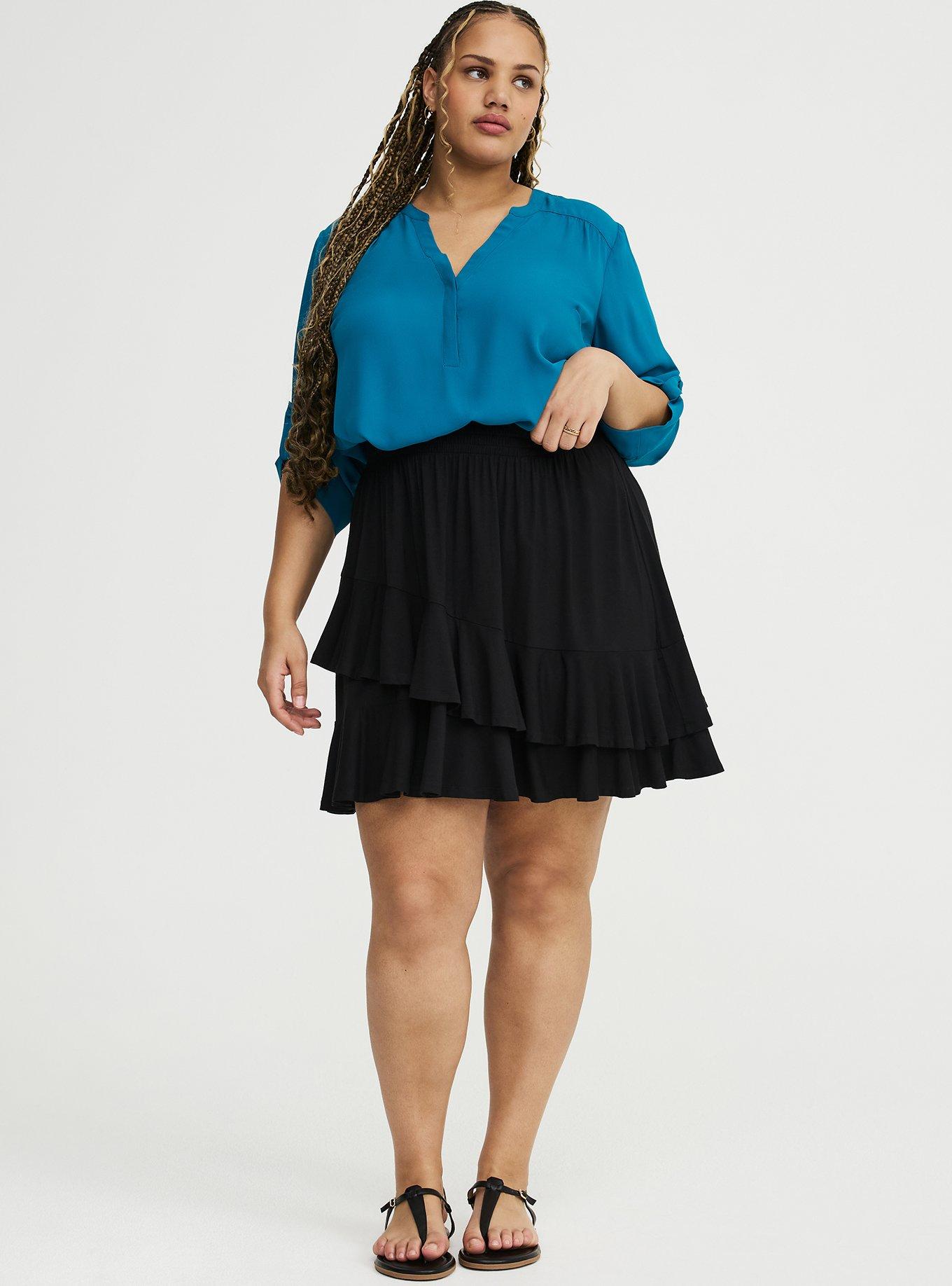 Harper Georgette 3/4 Sleeve Blouse, OCEAN DEPTHS, alternate