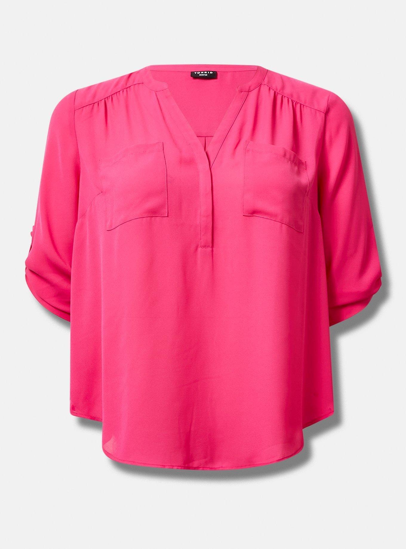 Plus Size - Harper Georgette Pullover 3/4 Sleeve Blouse - Torrid