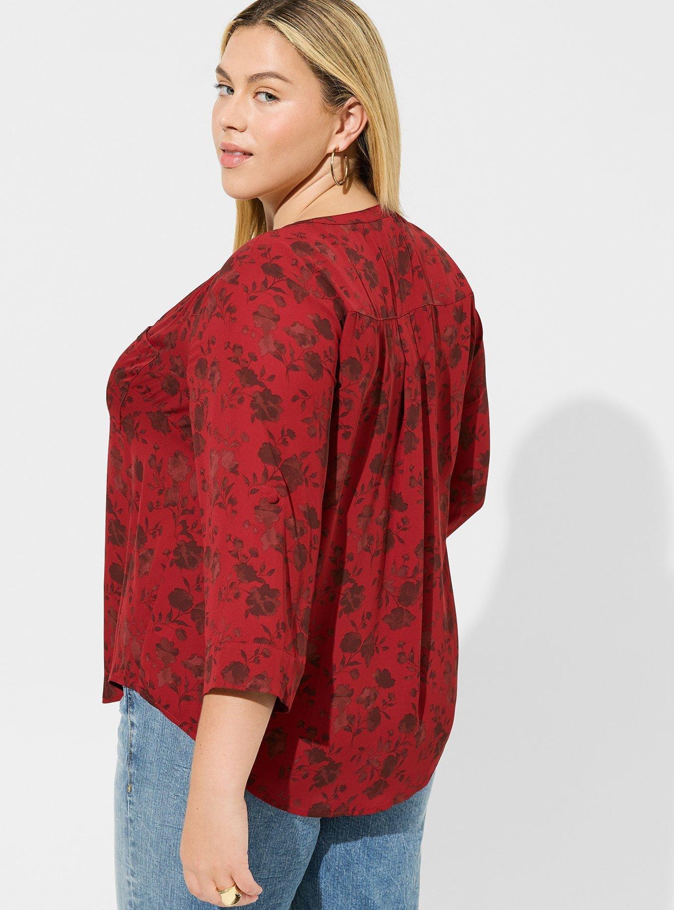 Plus Size - Harper Georgette Pullover 3/4 Sleeve Blouse - Torrid