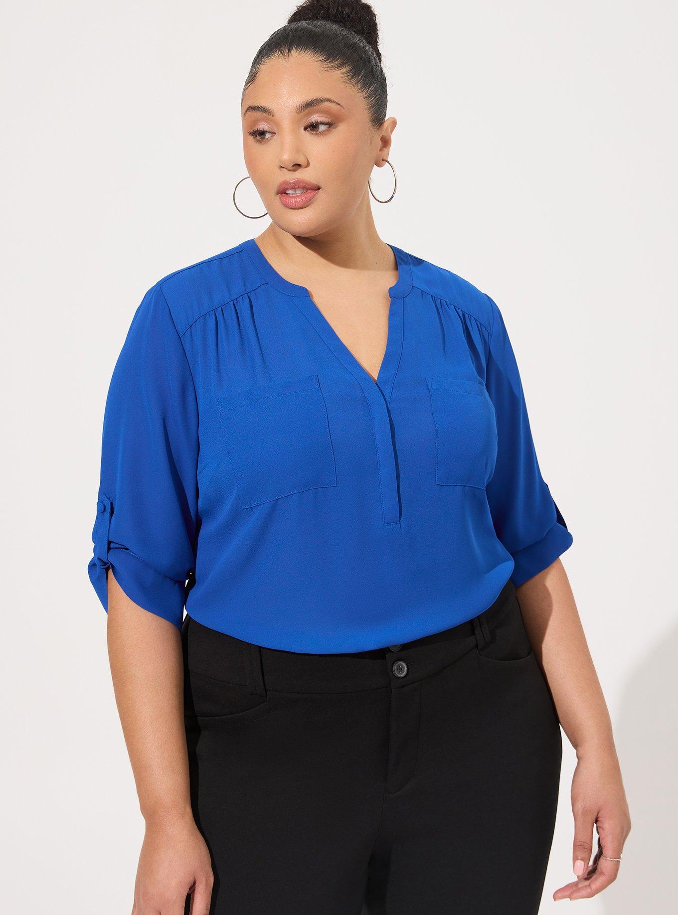 Plus Size - Harper Georgette Pullover 3/4 Sleeve Blouse - Torrid