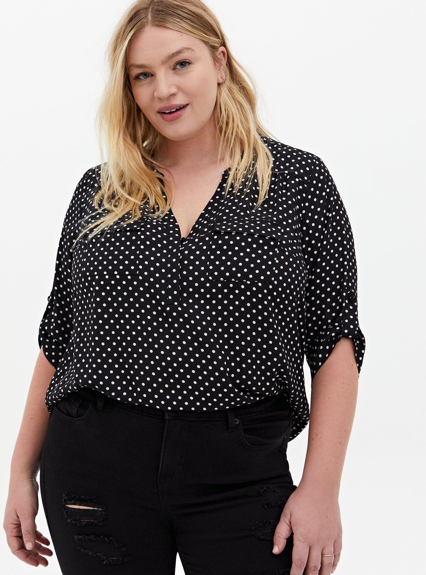 Plus Size - Harper Georgette Pullover 3/4 Sleeve Blouse - Torrid