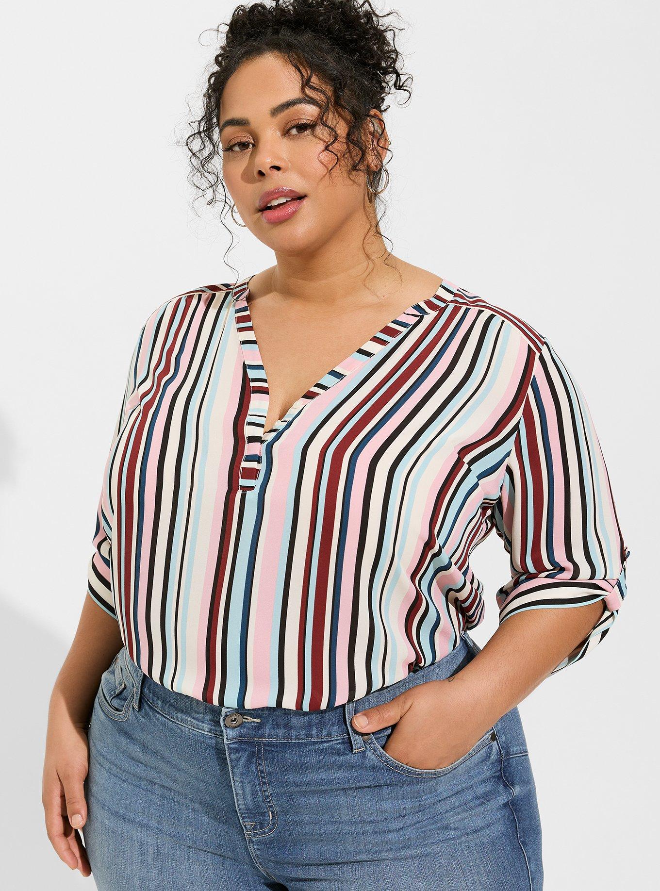 Plus Size - Harper Georgette Pullover 3/4 Sleeve Blouse - Torrid