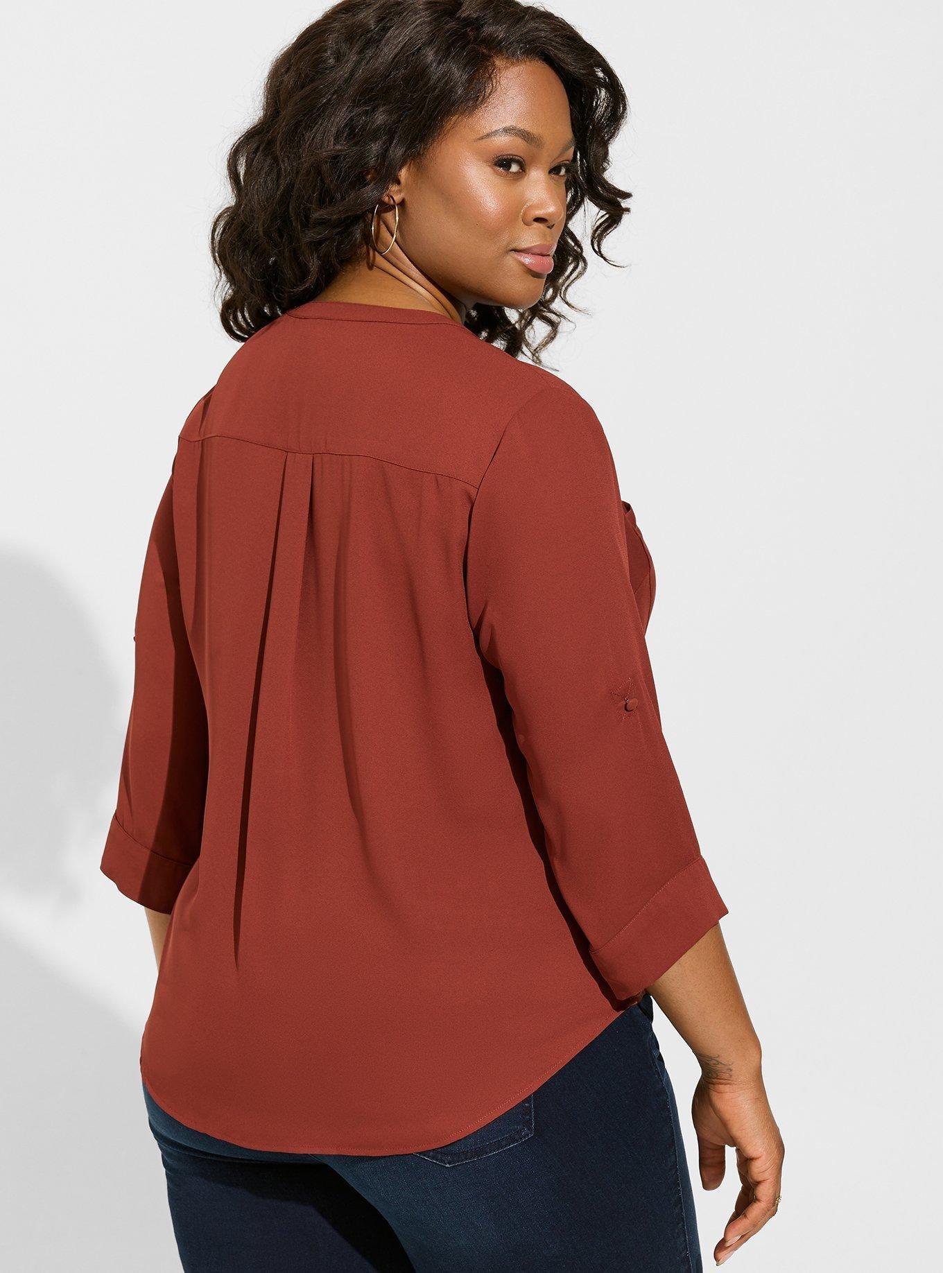 Plus Size - Harper Georgette Pullover 3/4 Sleeve Blouse - Torrid