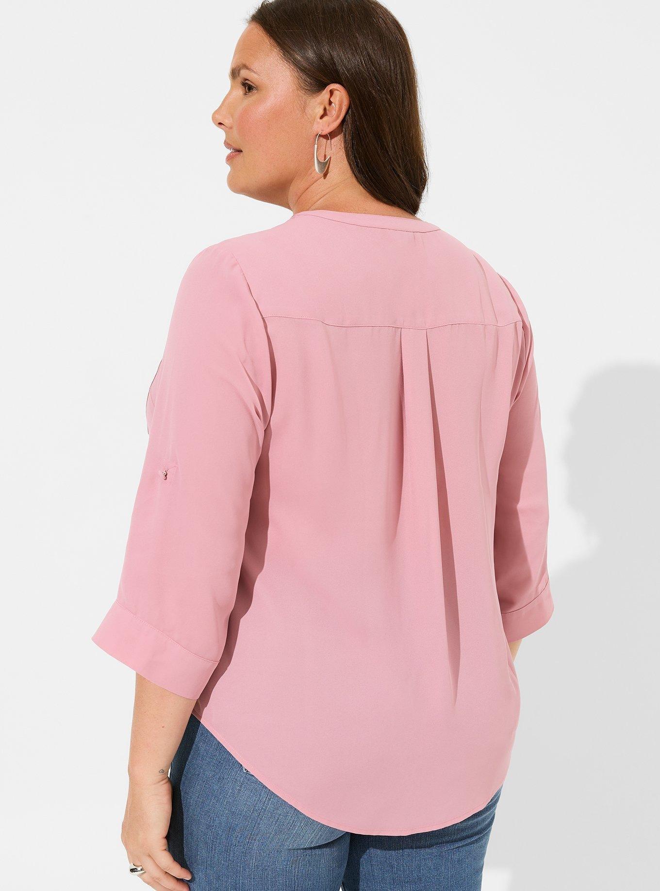 Torrid Solid Blush Brown 3/4 Sleeve Top Size 3X Plus (3) (Plus) - 60% off