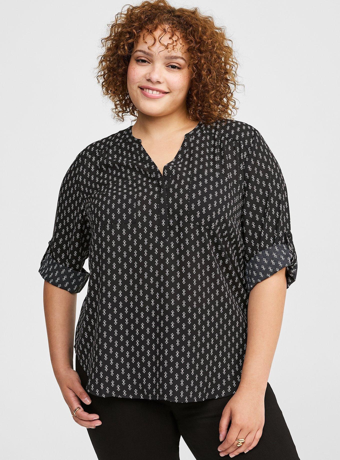 Plus Size - Harper Georgette 3/4 Sleeve Blouse - Torrid