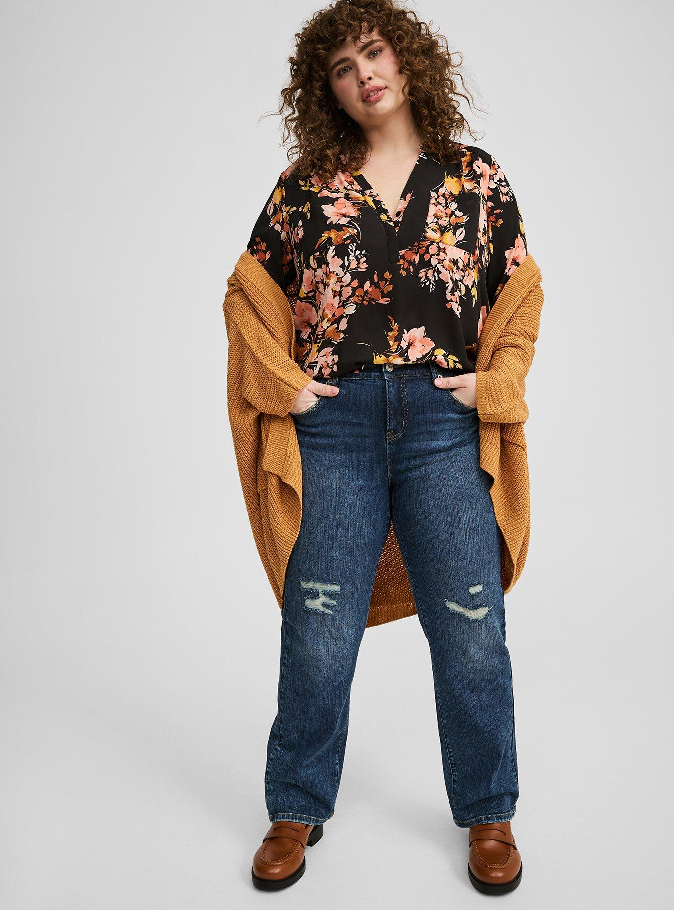 Plus Size - Harper Georgette Pullover 3/4 Sleeve Blouse - Torrid