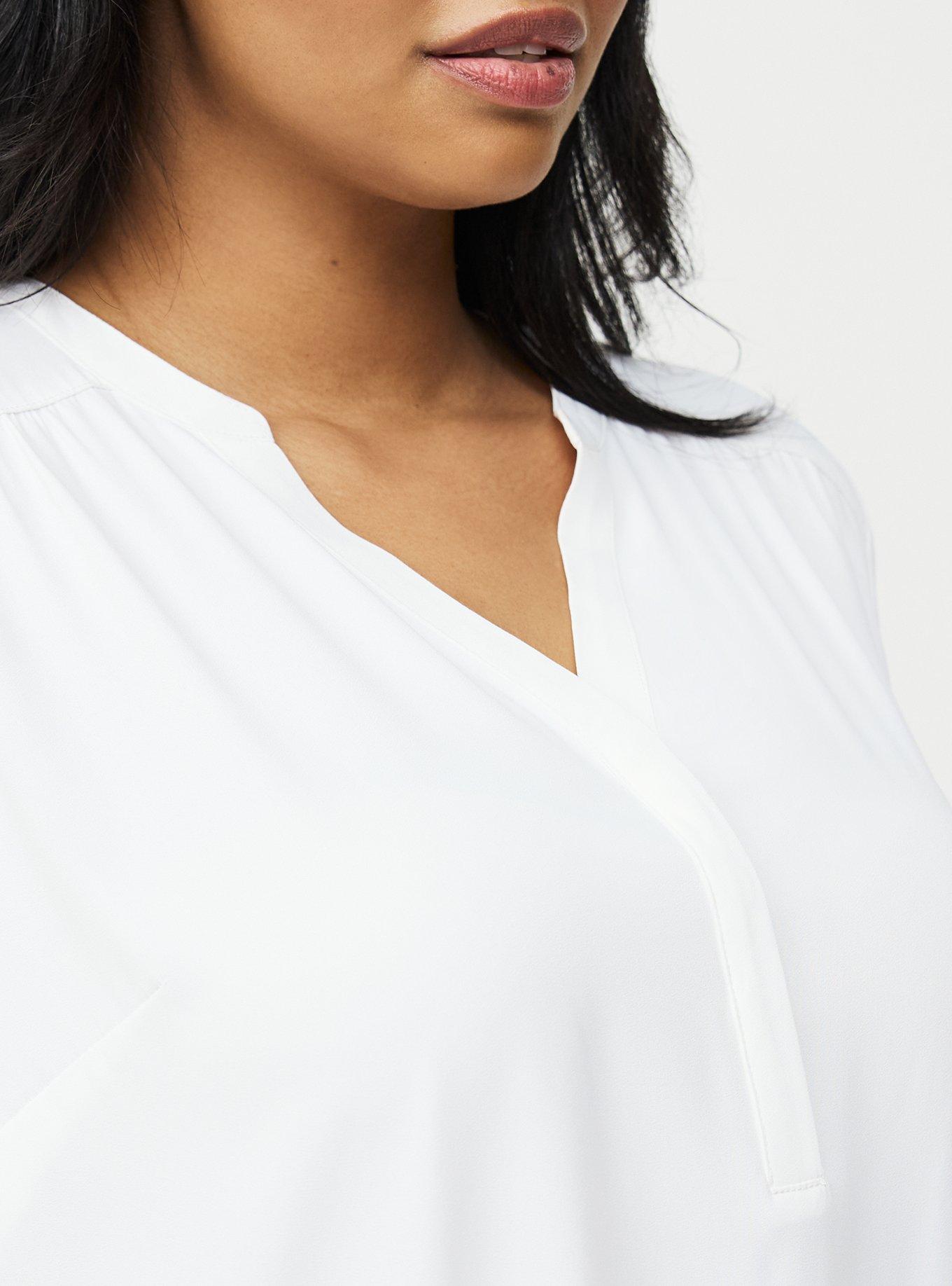 Harper Georgette 3/4 Sleeve Blouse, BLANC DE BLANC, alternate