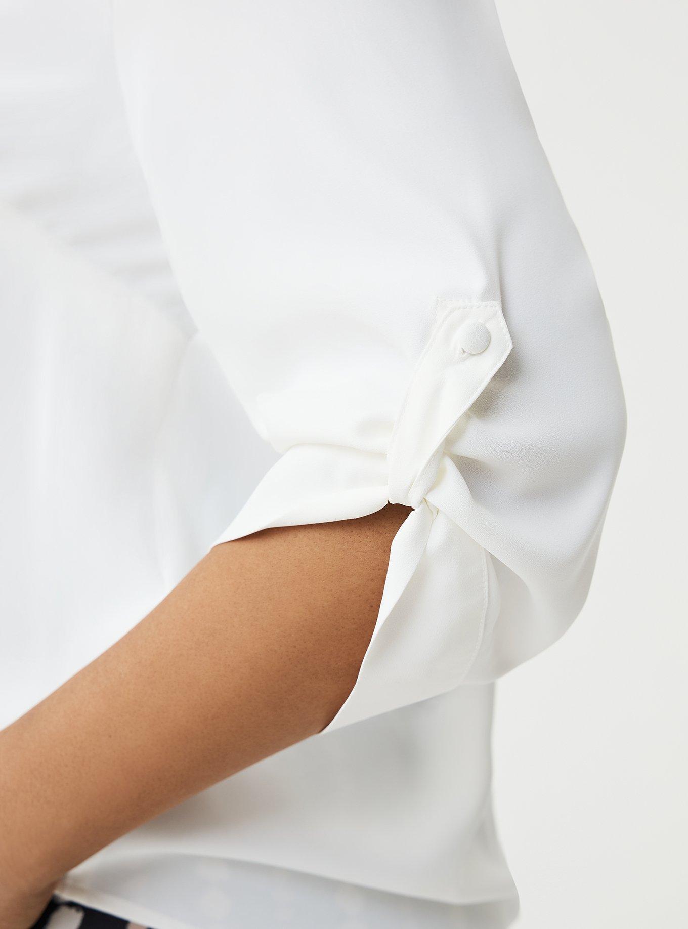 Harper Georgette 3/4 Sleeve Blouse, BLANC DE BLANC, alternate