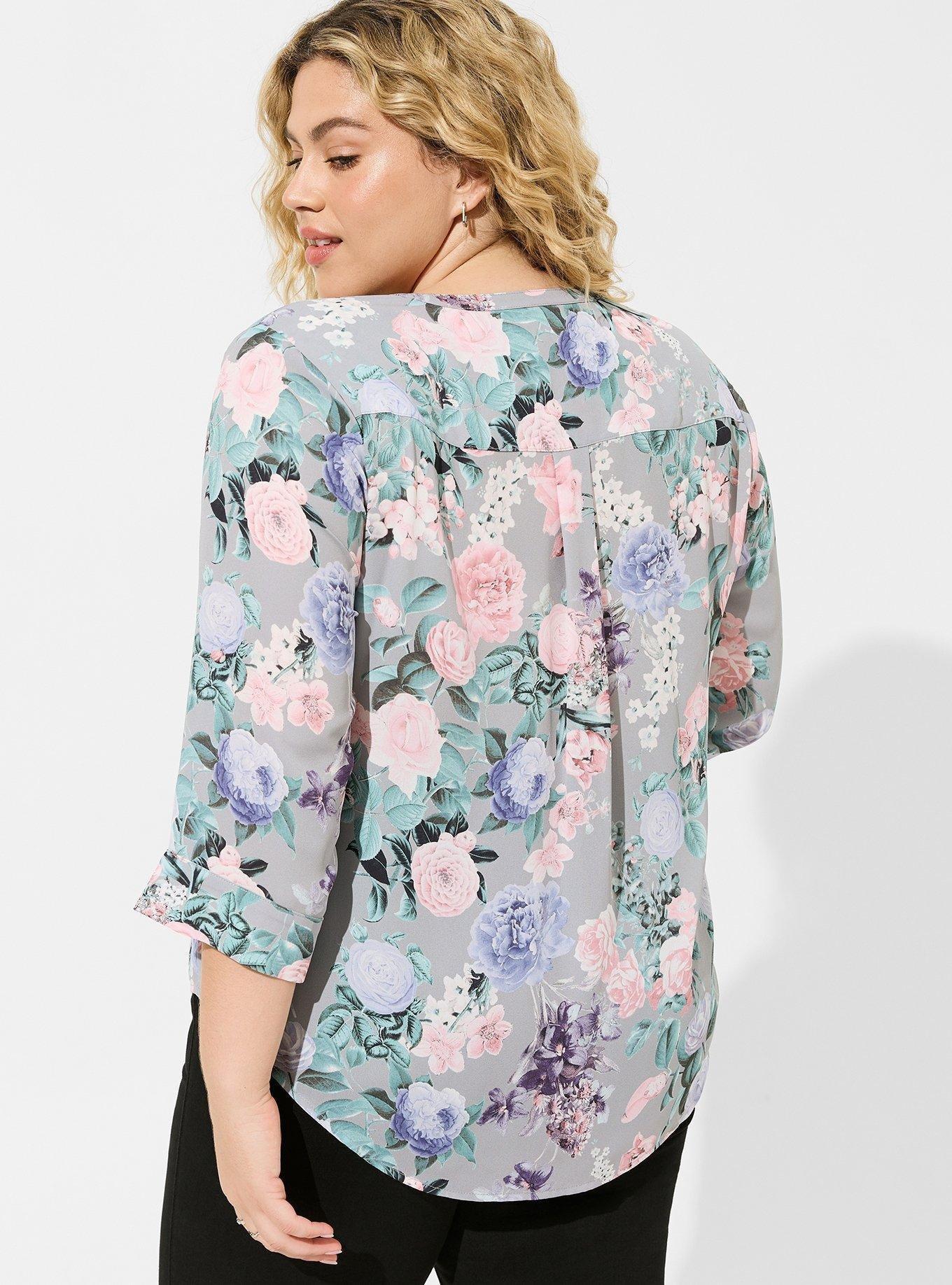 Plus Size - Harper Georgette Pullover 3/4 Sleeve Blouse - Torrid