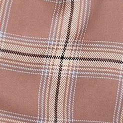 Harper 3/4 Sleeve Pullover Blouse, ANNA PLAID DEEP TAUPE, swatch