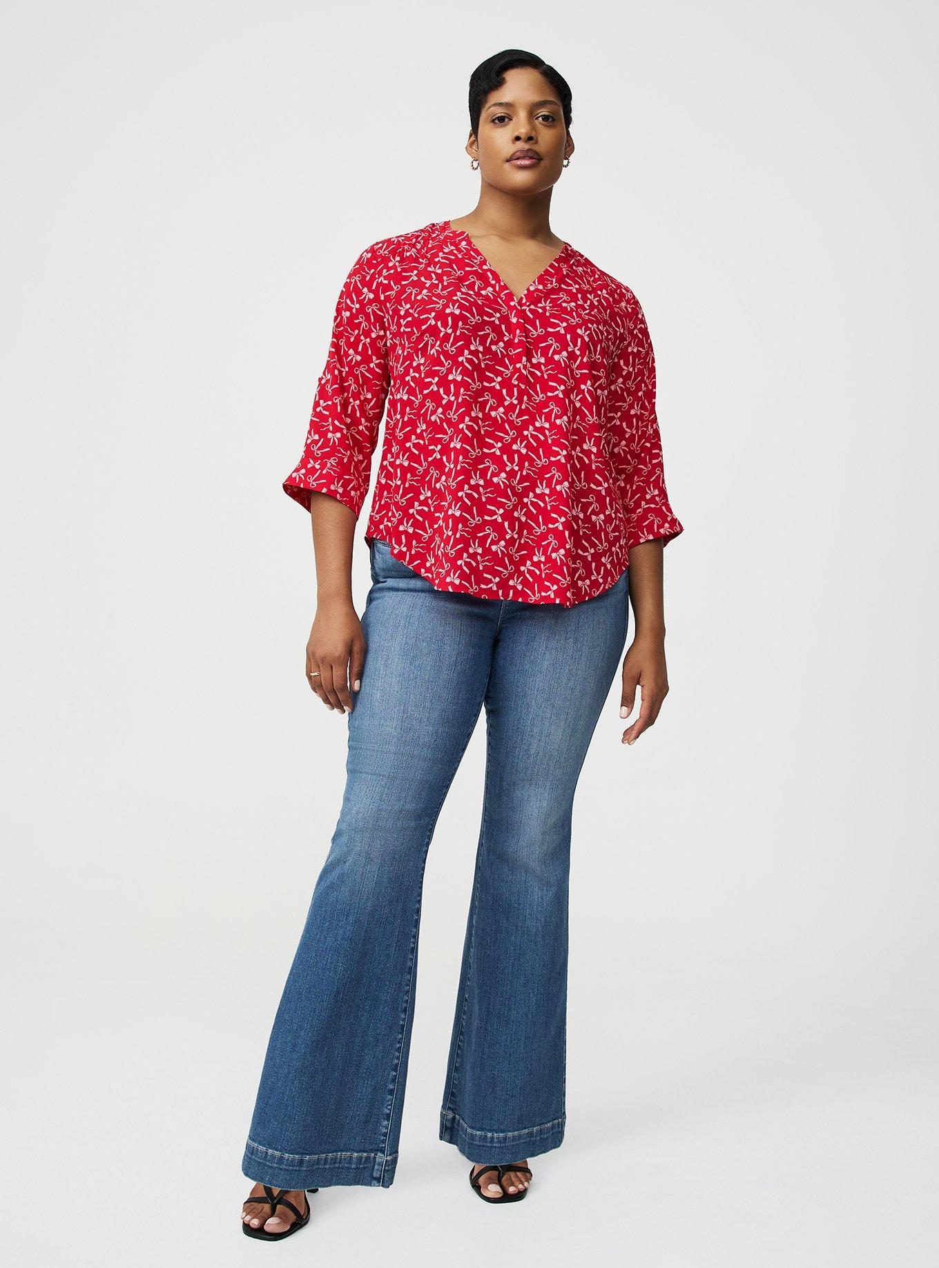 Plus Size - Harper Georgette 3/4 Sleeve Blouse - Torrid