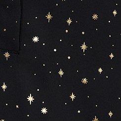 Plus Size Harper 3/4 Sleeve Pullover Blouse, LOVE CELESTIAL DEEP BLACK / GOLD FOIL, swatch
