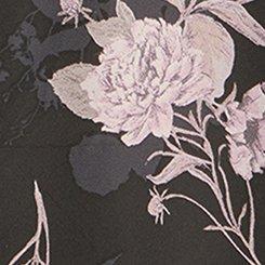 Harper Georgette 3/4 Sleeve Blouse, SKETCHED FLORAL BLACK, swatch